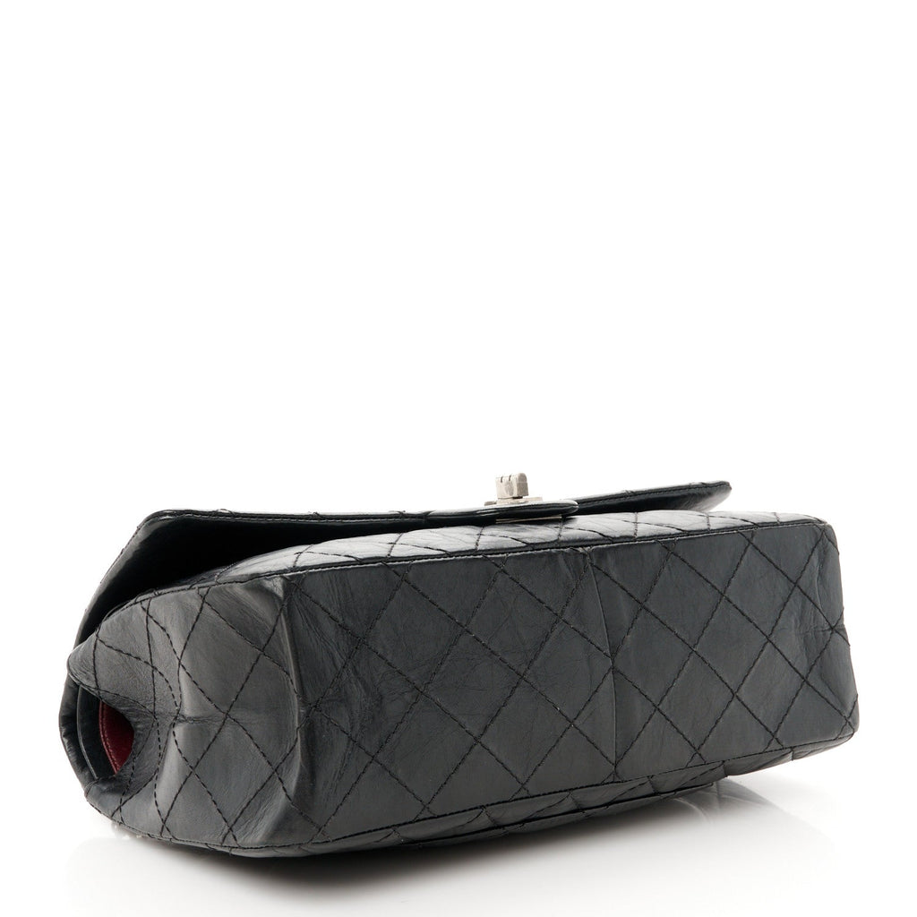 Aged Calfskin Quilted 2.55 Reissue 226 Flap Black