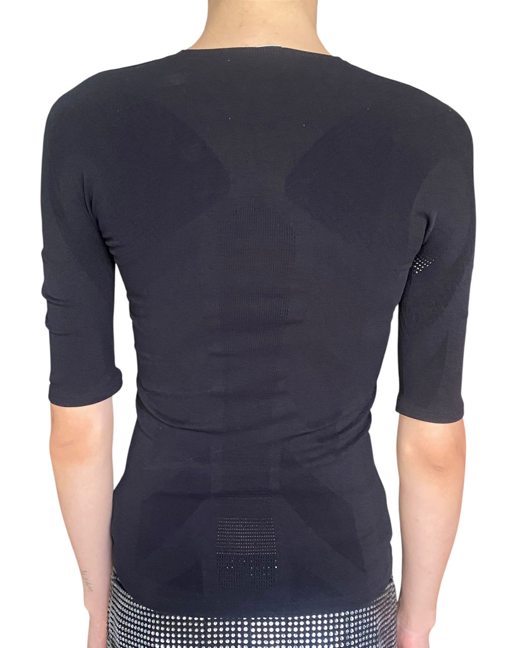 Balenciaga Black Jersey Logo Stretch Tee - 38 / M