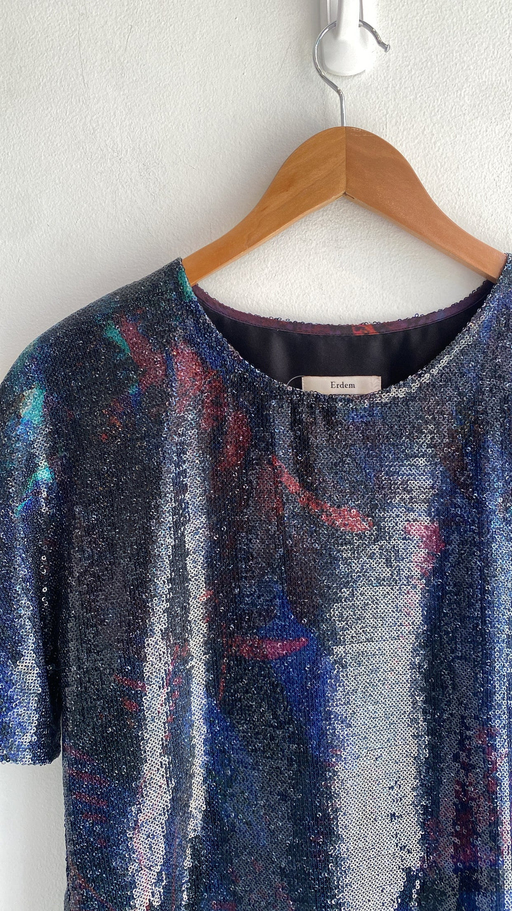 Erdem Blue Sequin Tee - US 2.