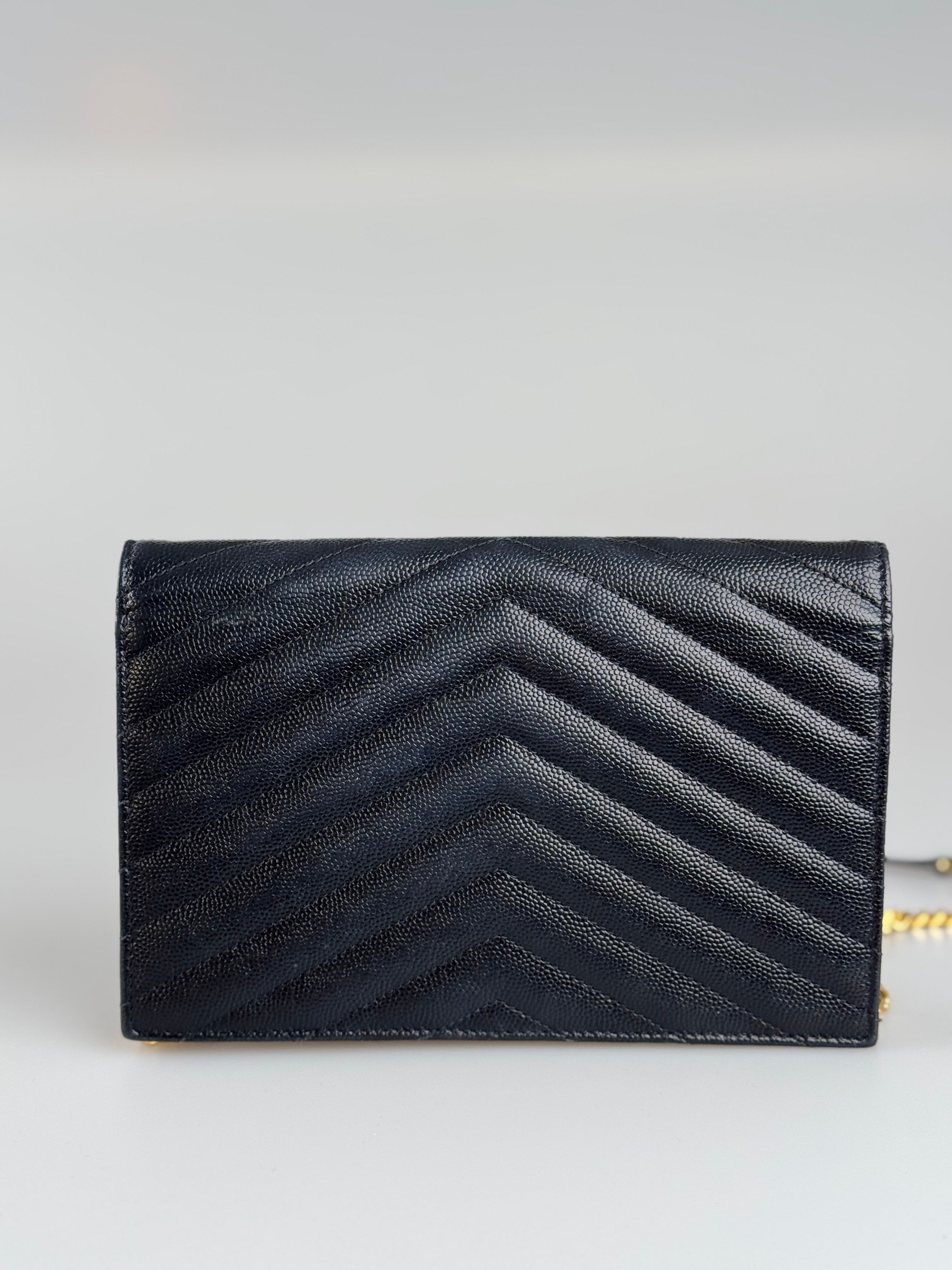 Saint Laurent YSL Chain Wallet Monogram Nero Wallet On A Chain bag
