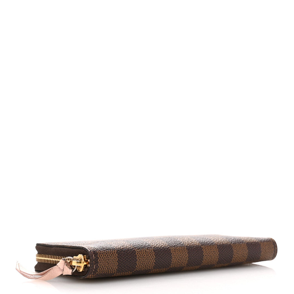 Damier Ebene Clemence Wallet Rose Ballerine