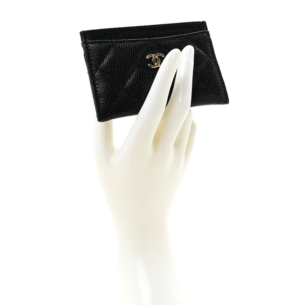 Caviar Quilted  Holder Black