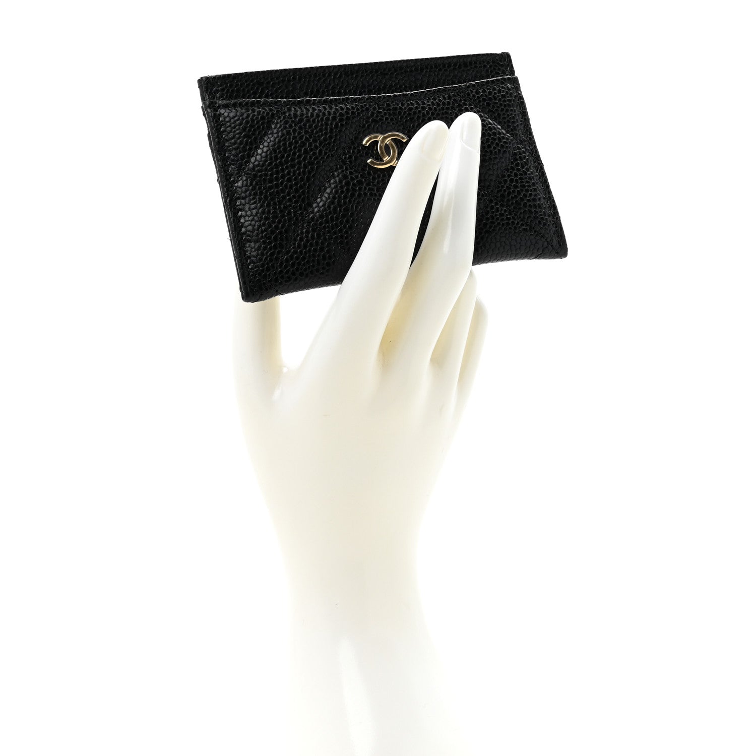 Caviar Quilted  Holder Black