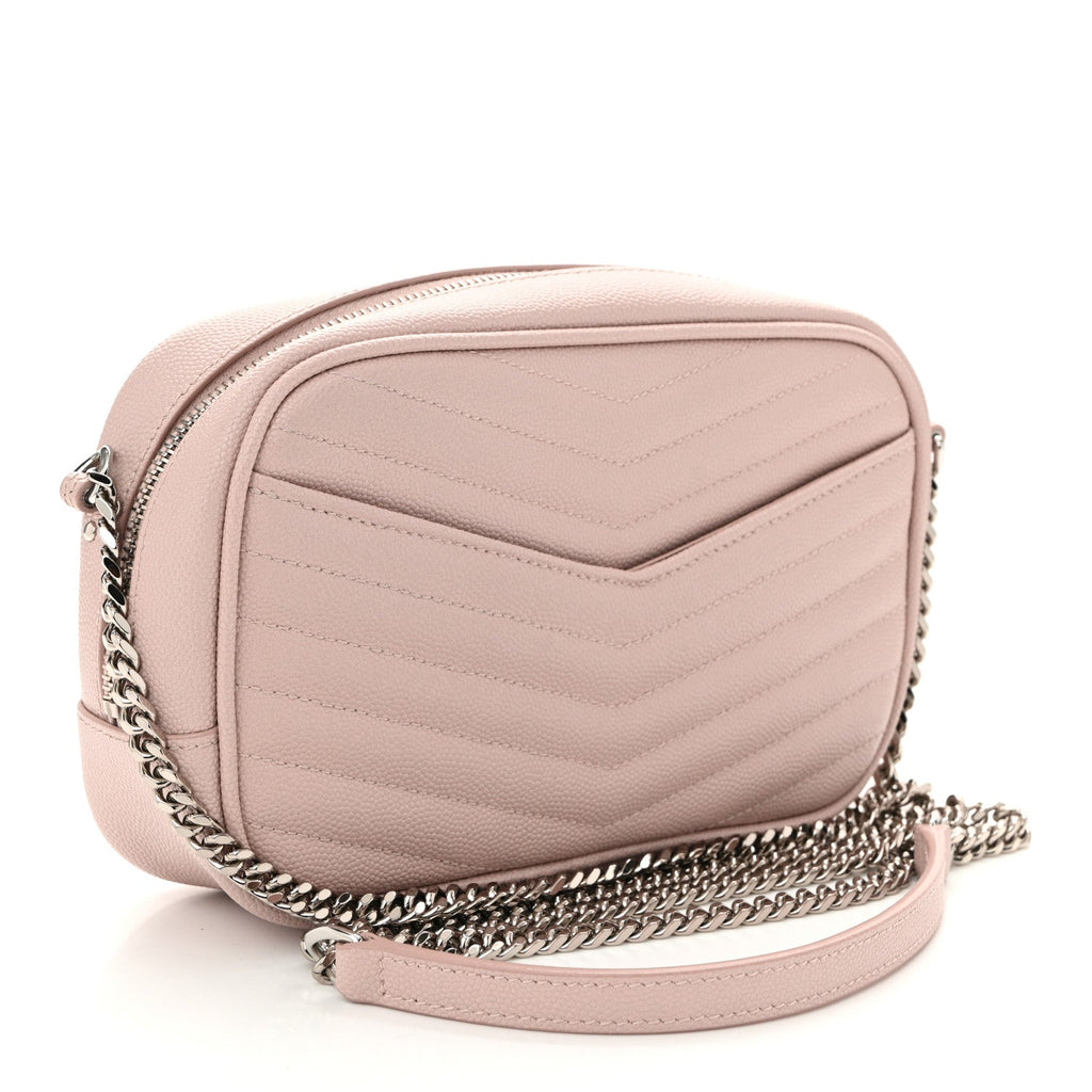 Grain De Poudre Matelasse Monogram Mini Lou Camera Bag Marble Pink