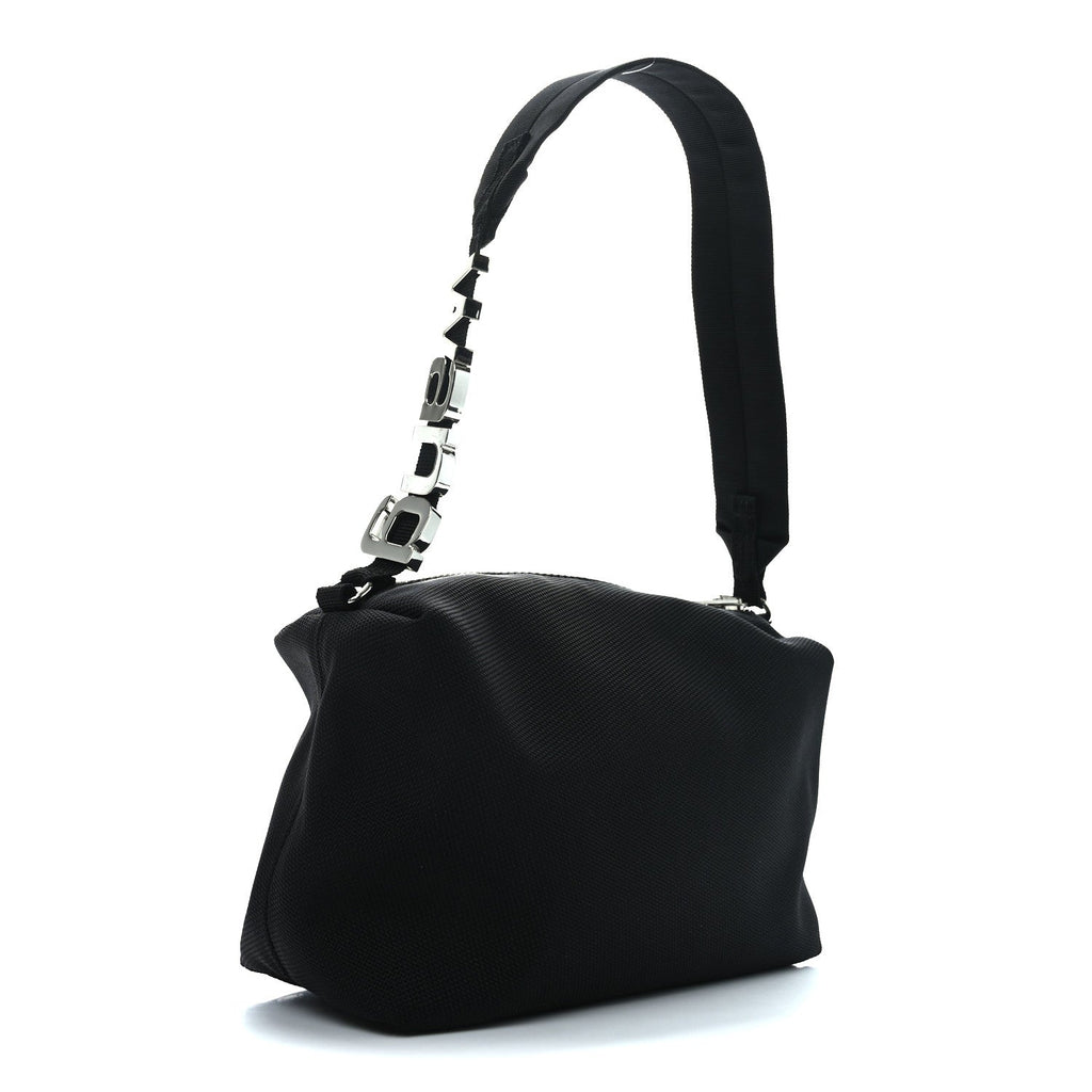 Nylon Canvas Heiress Sport Shoulder Bag Black