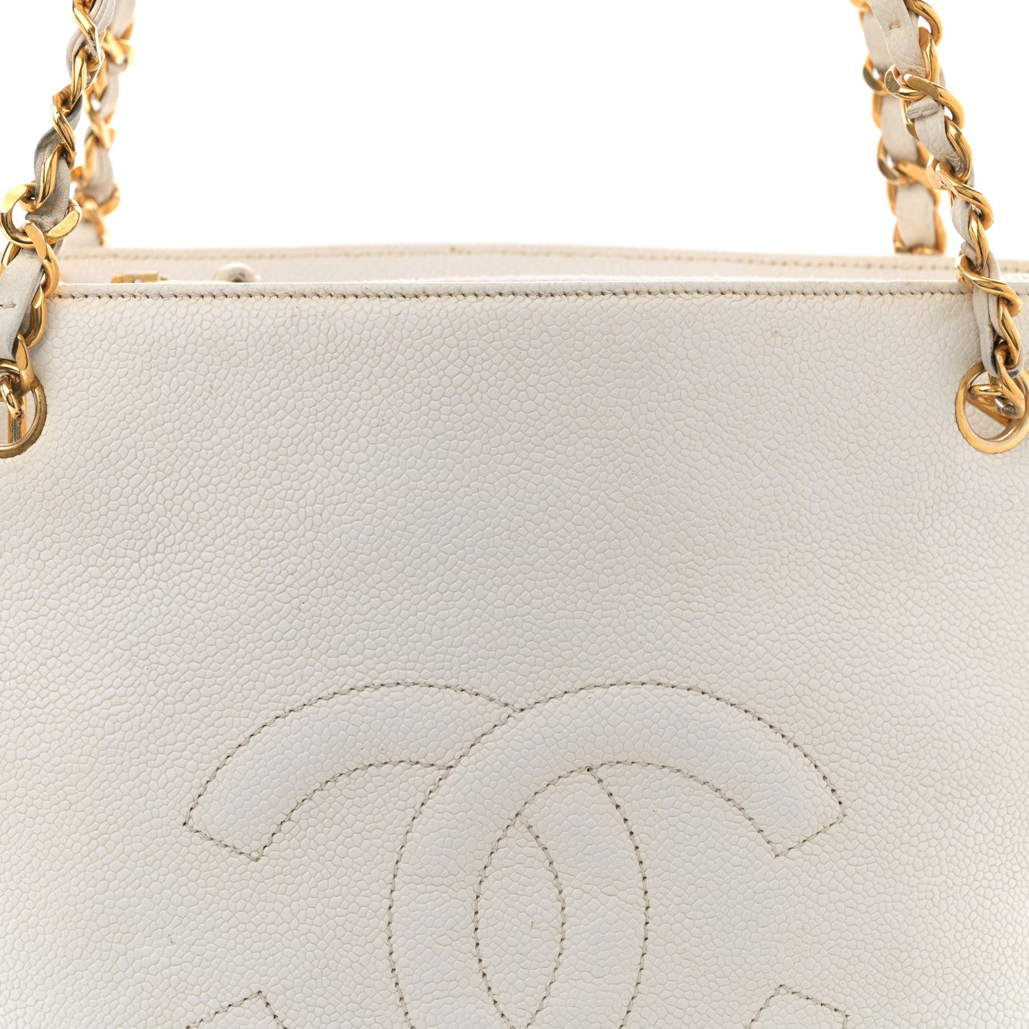 Caviar CC Shoulder Bag White