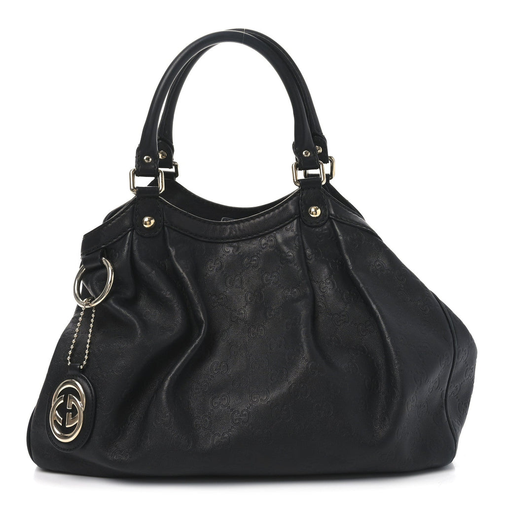 Guccissima Medium Sukey Tote Black