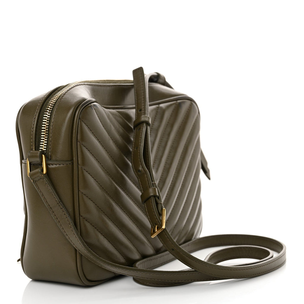 Calfskin Matelasse Monogram Lou Camera Bag Military Olive