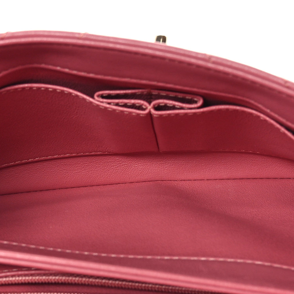 Lambskin Chevron Quilted Medium Trendy CC Flap Light Pink