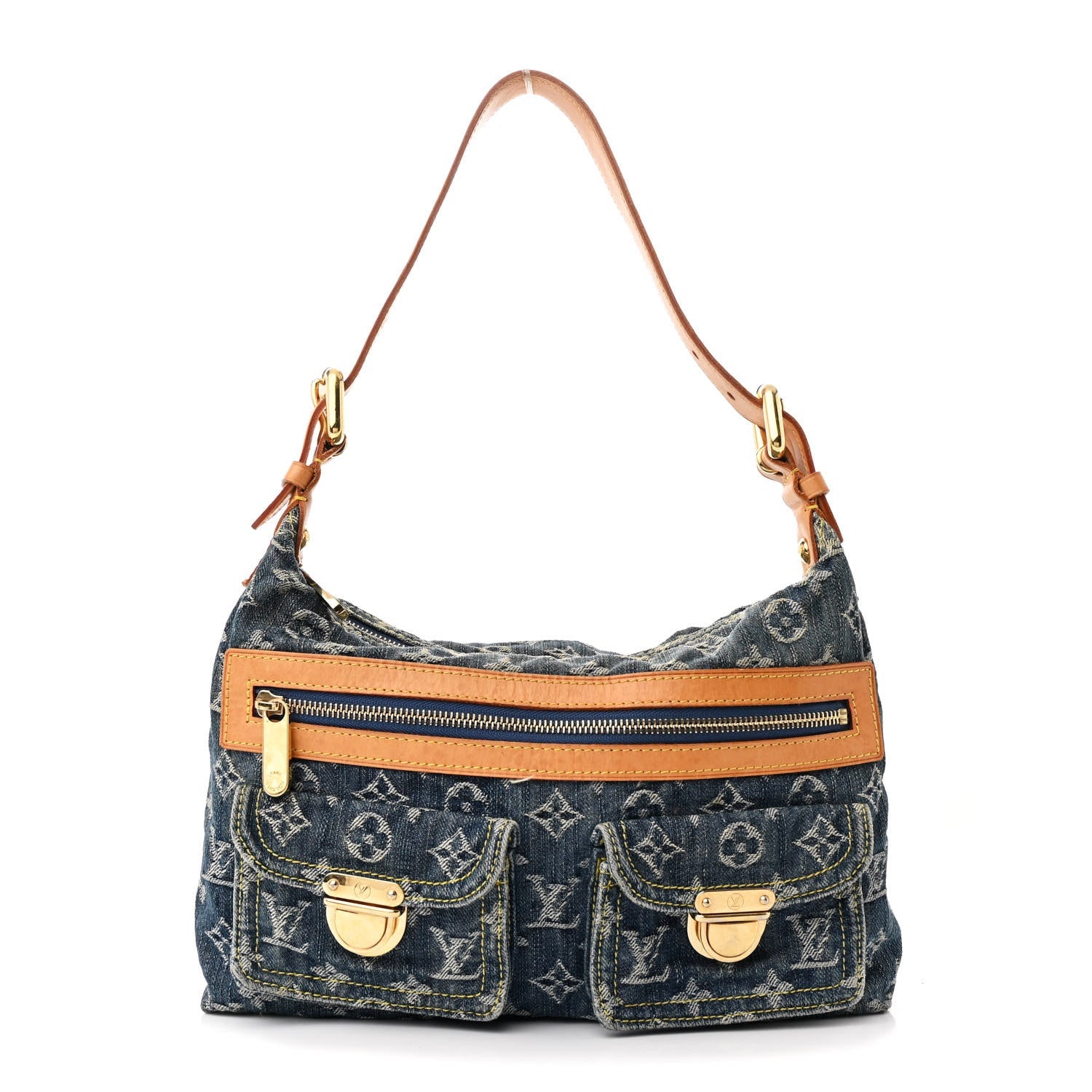 Monogram Denim Baggy PM Blue