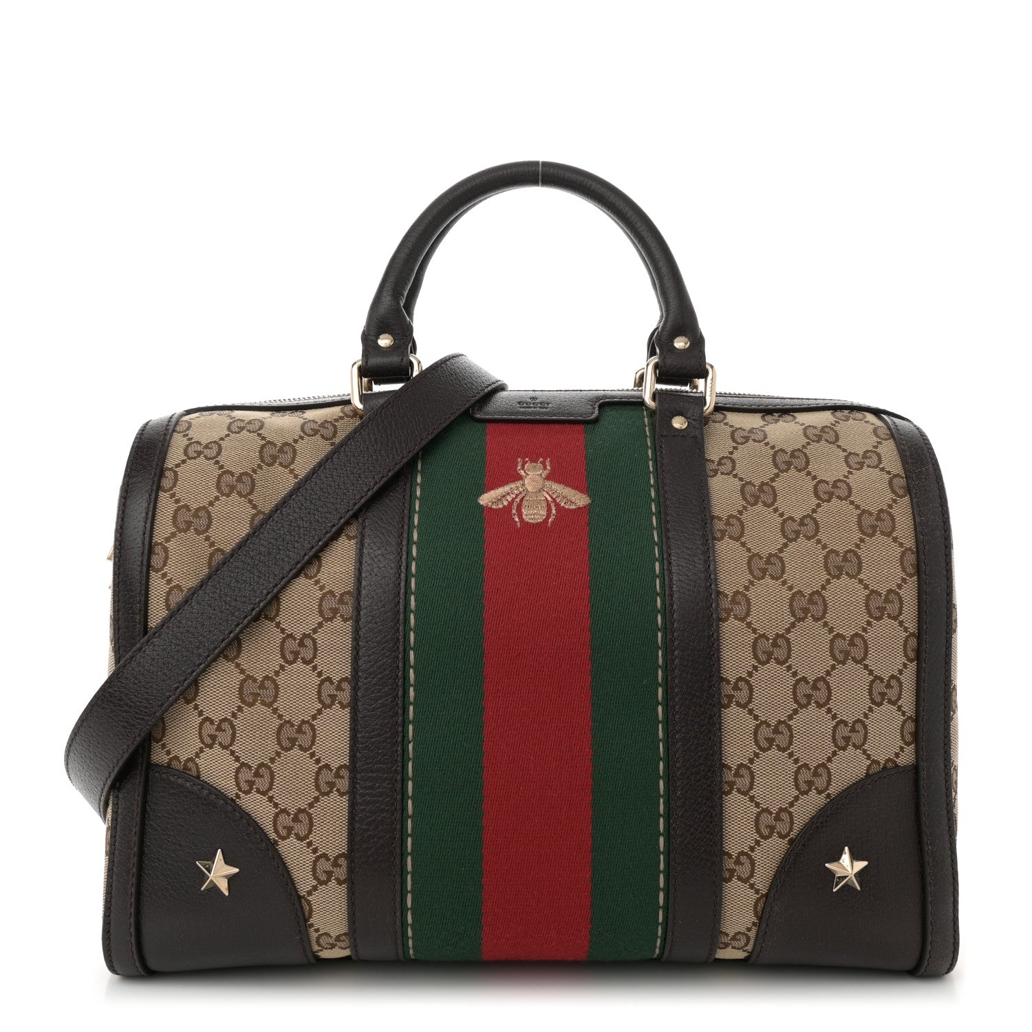 Monogram Vintage Web Medium Webby Bee Boston Dark Brown