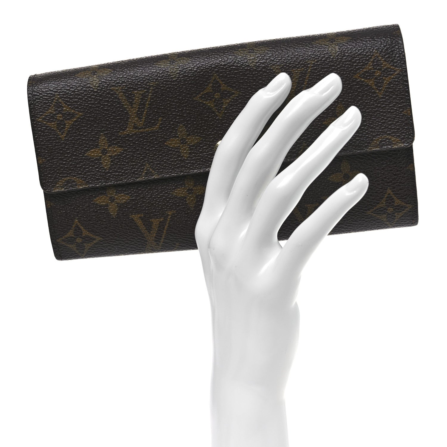 Monogram Leopard Sarah Wallet Rouge Fauviste