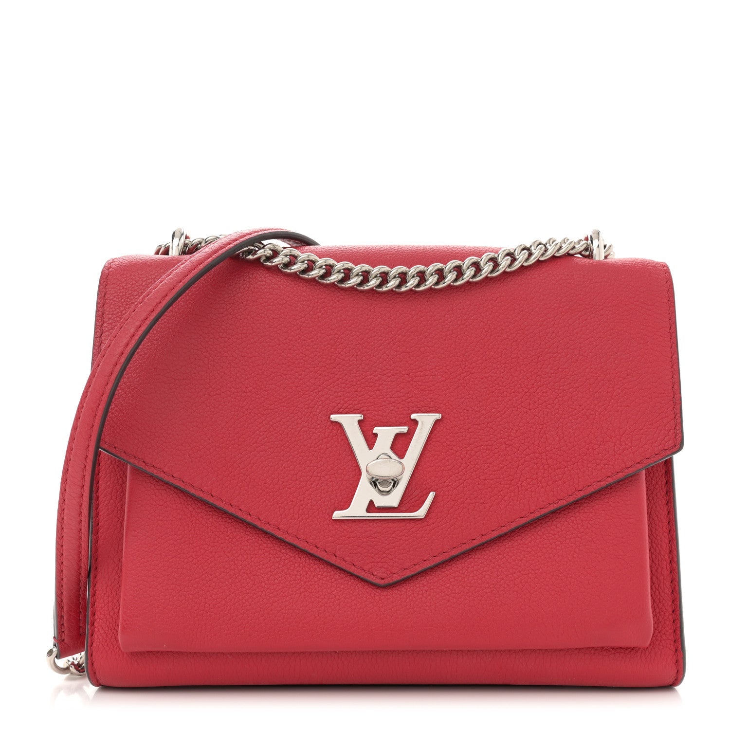 Soft Calfskin Mylockme Chain Bag BB Rubis