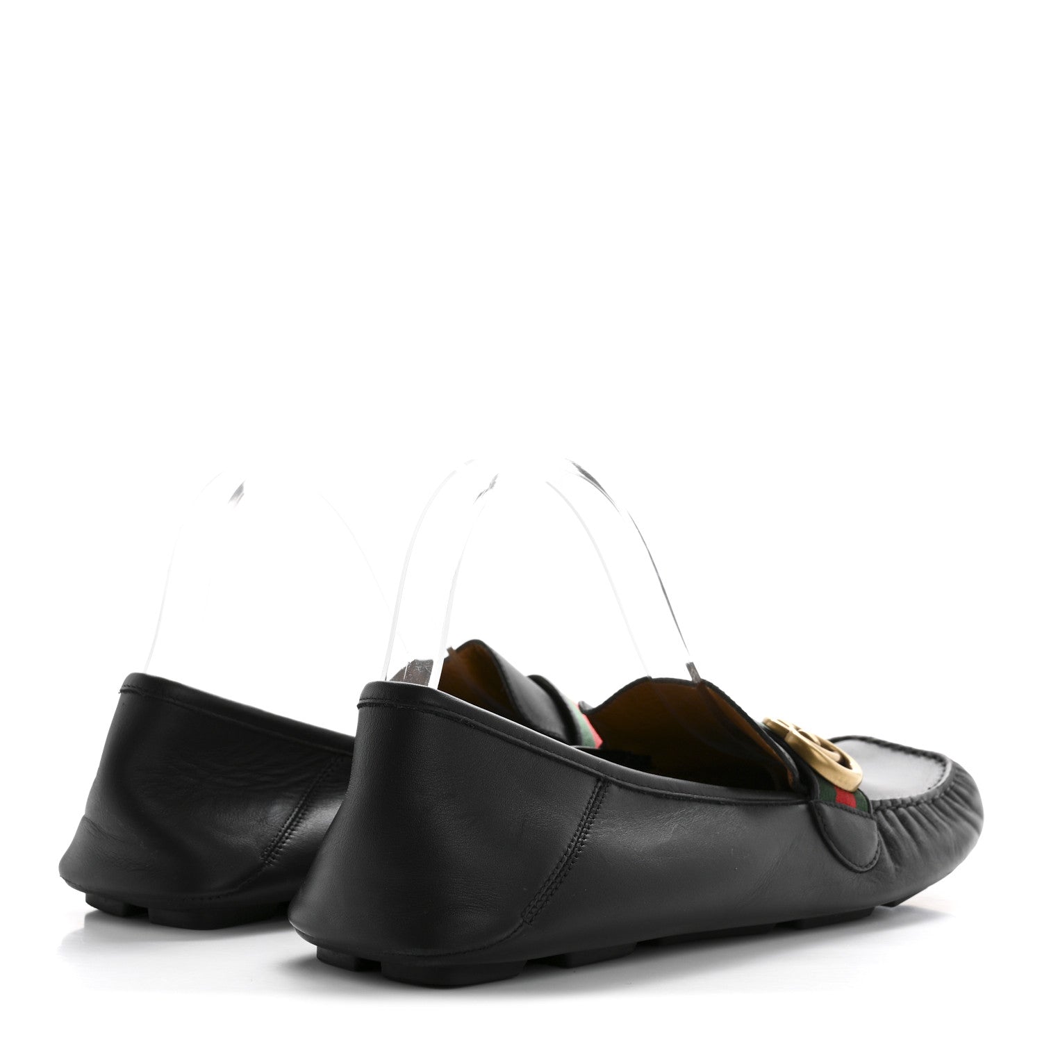 Velvety Calfskin Web Mens Noel Driver Loafers 12.5 Blue