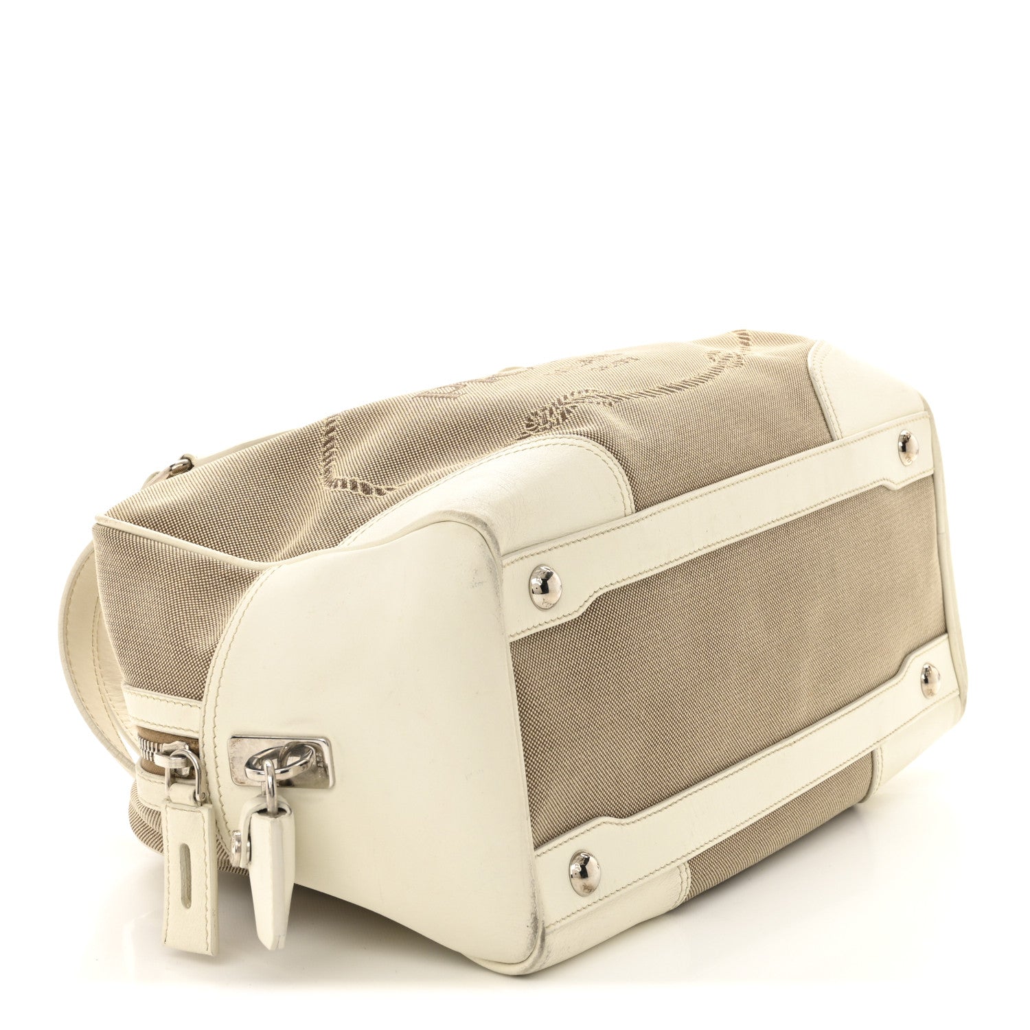 Jacquard Logo Handbag Corda White