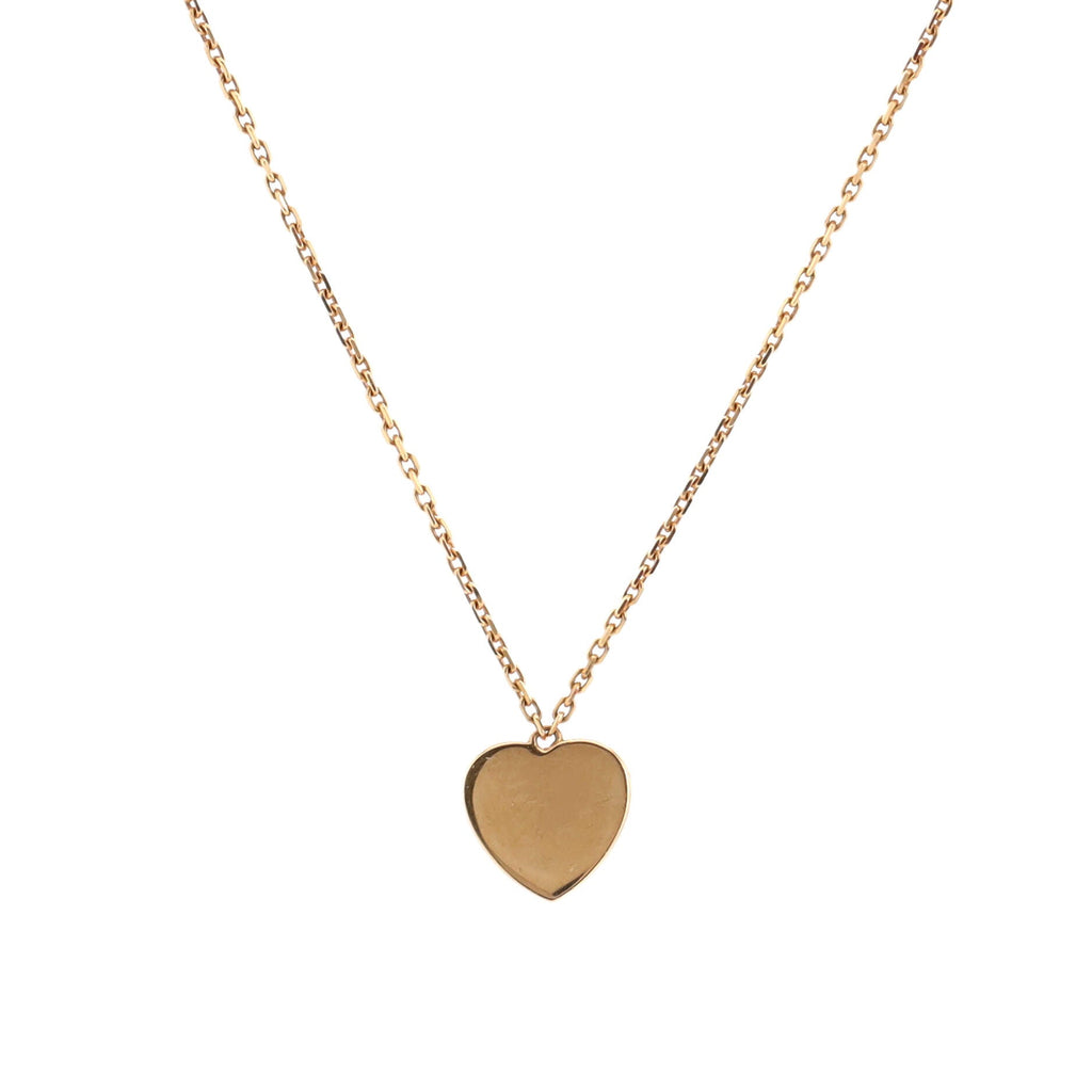 Heart Pendant Necklace 18K Rose Gold and Diamonds Small