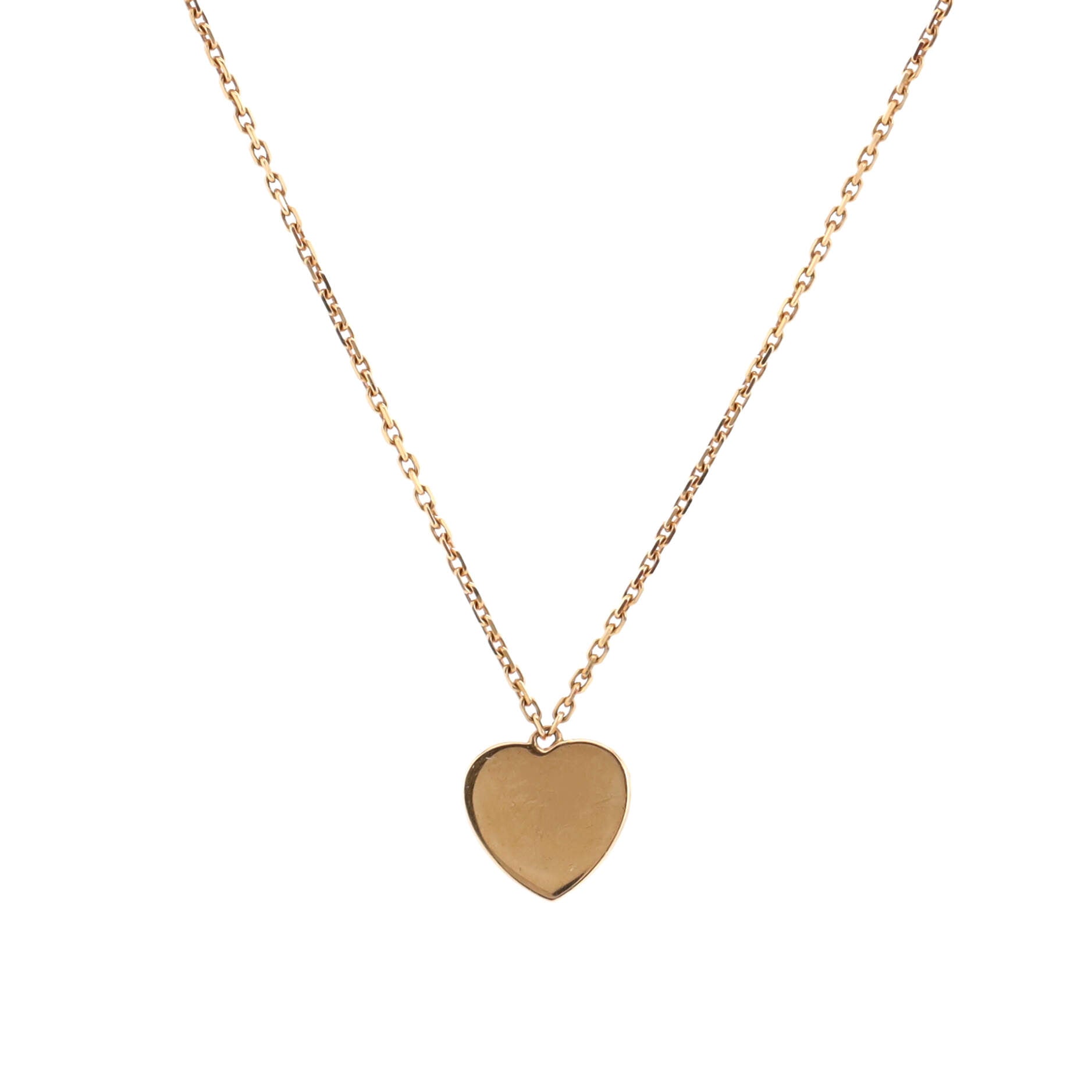 Heart Pendant Necklace 18K Rose Gold and Diamonds Small