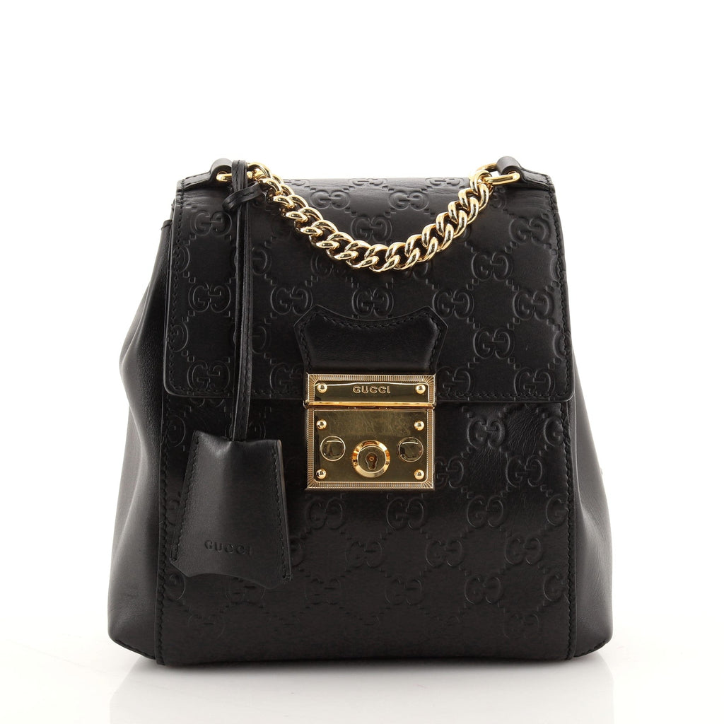 Padlock Backpack Guccissima Leather Mini