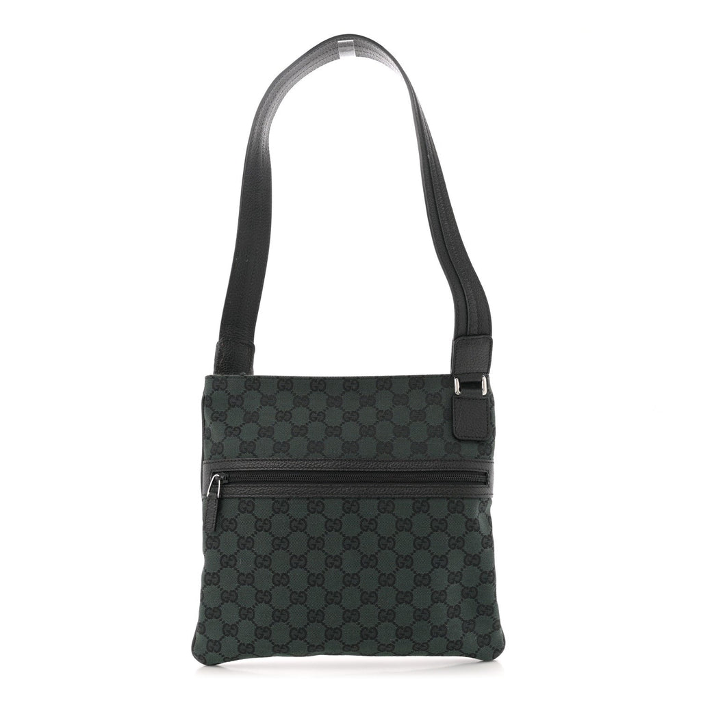 Monogram Messenger Bag  Green Black
