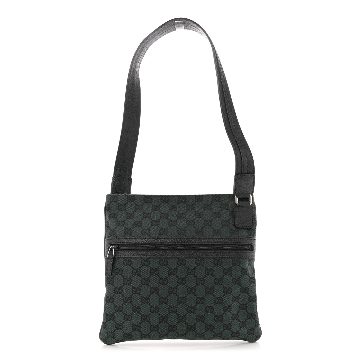 Monogram Messenger Bag  Green Black