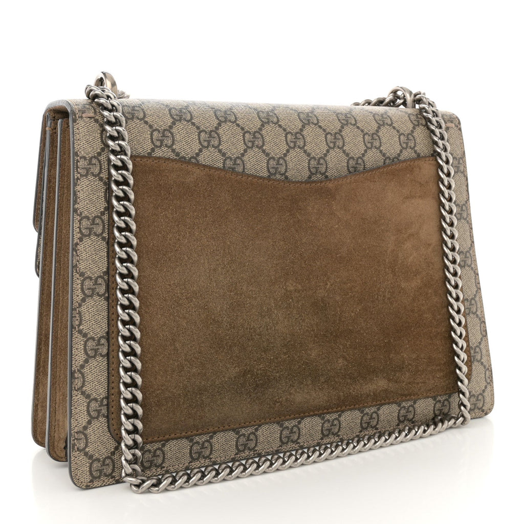 GG Supreme Monogram Medium Dionysus Shoulder Bag Taupe