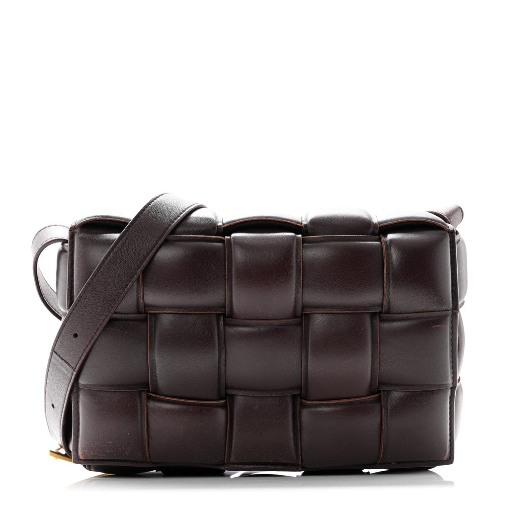 Nappa Maxi Intreccio Padded Cassette Crossbody Bag Grape