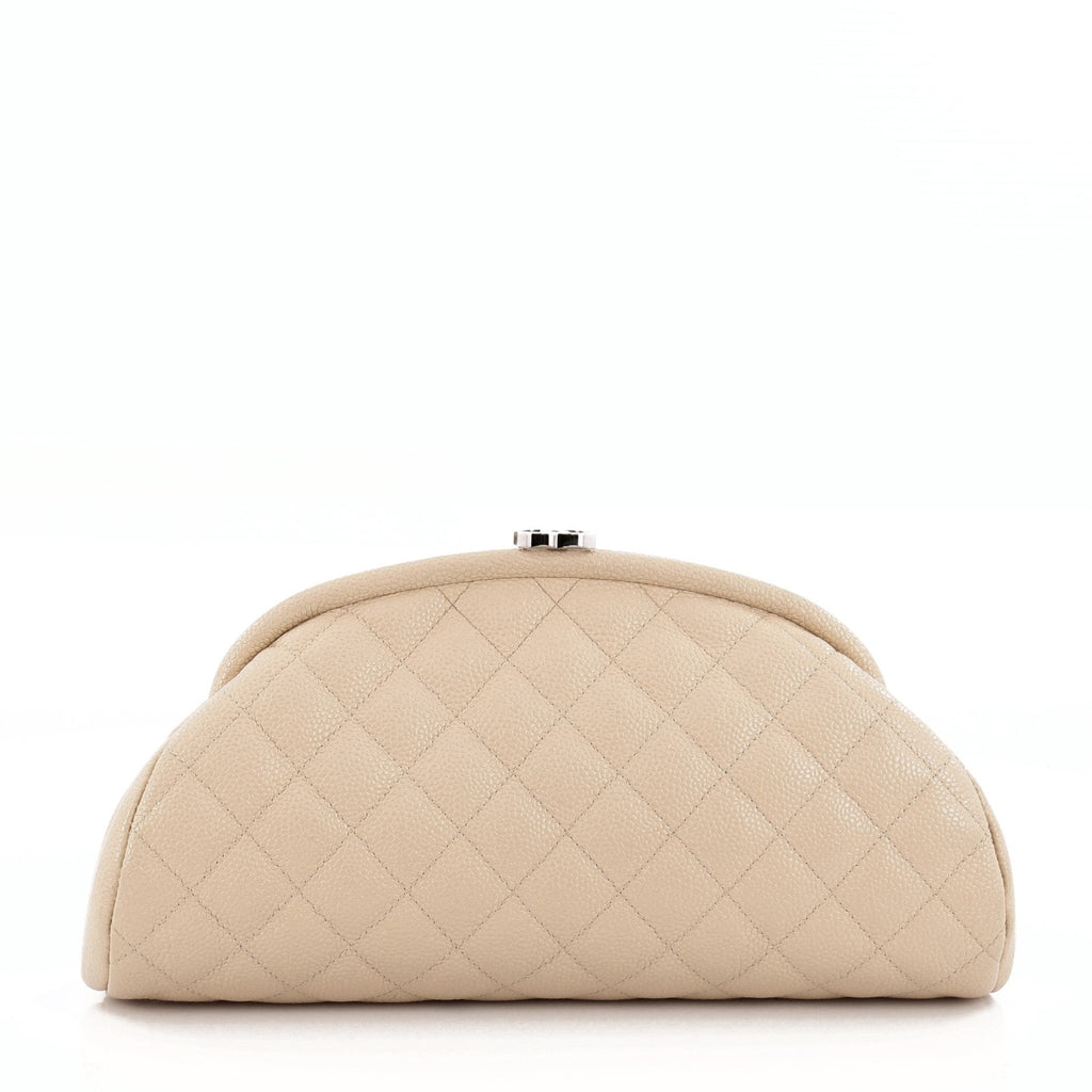 Timeless Clutch Quilted Caviar