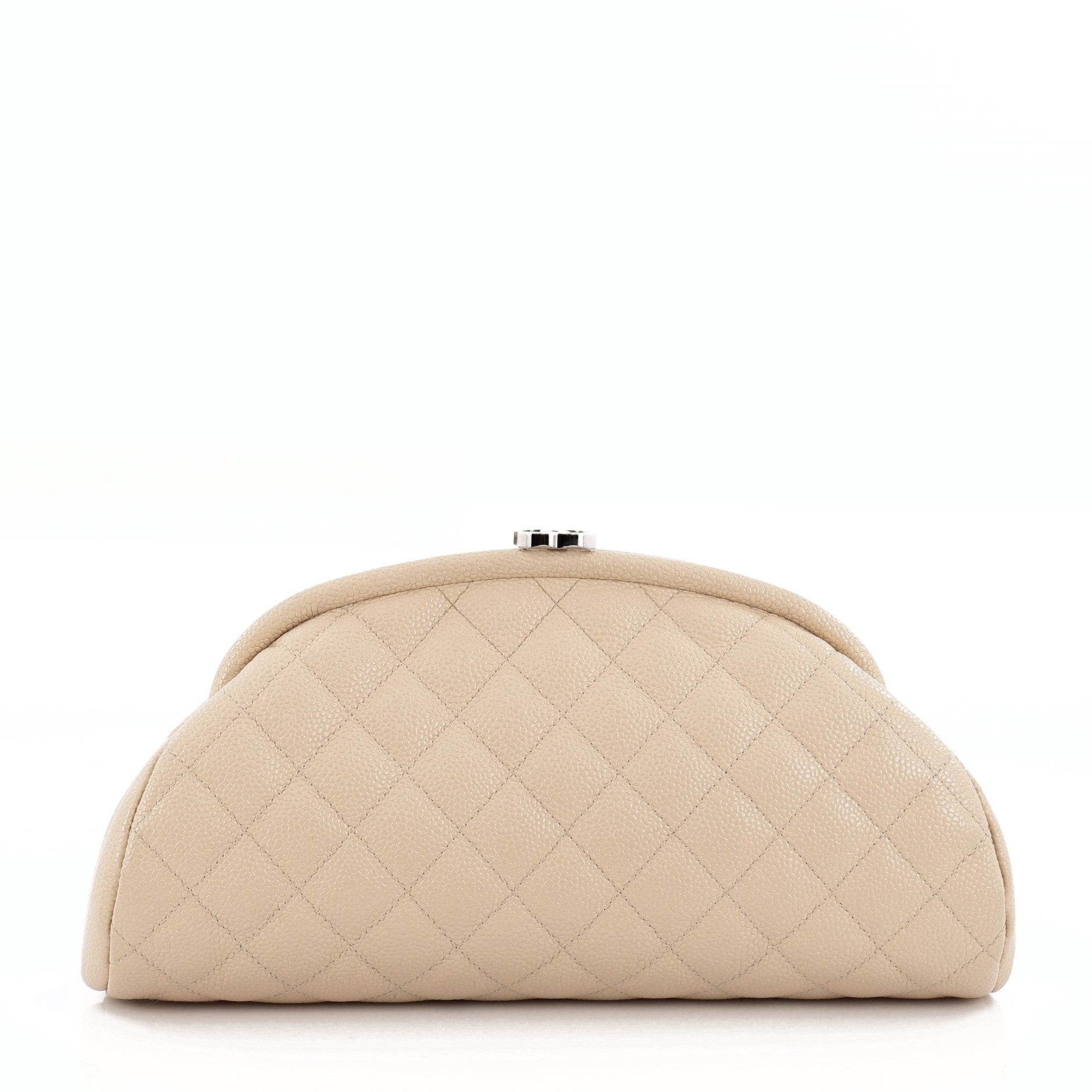 Timeless Clutch Quilted Caviar