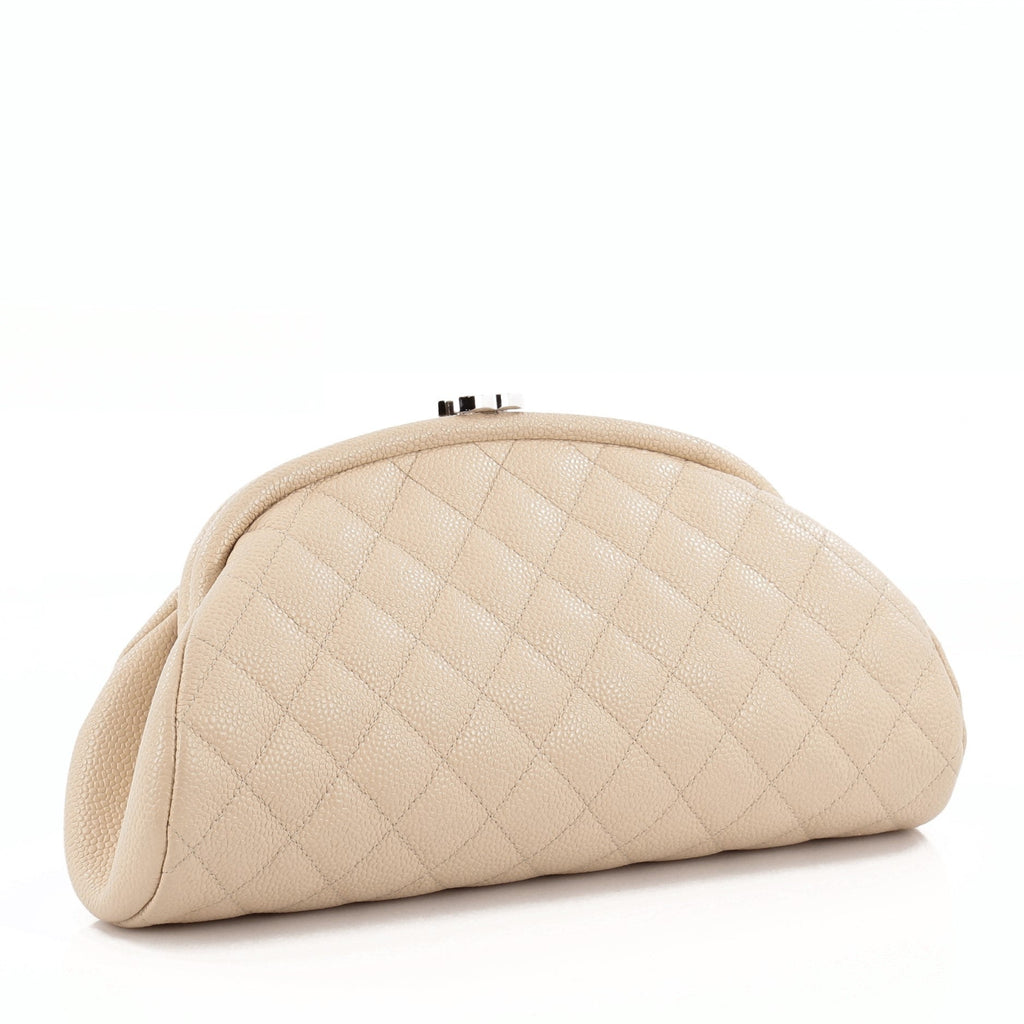 Timeless Clutch Quilted Caviar