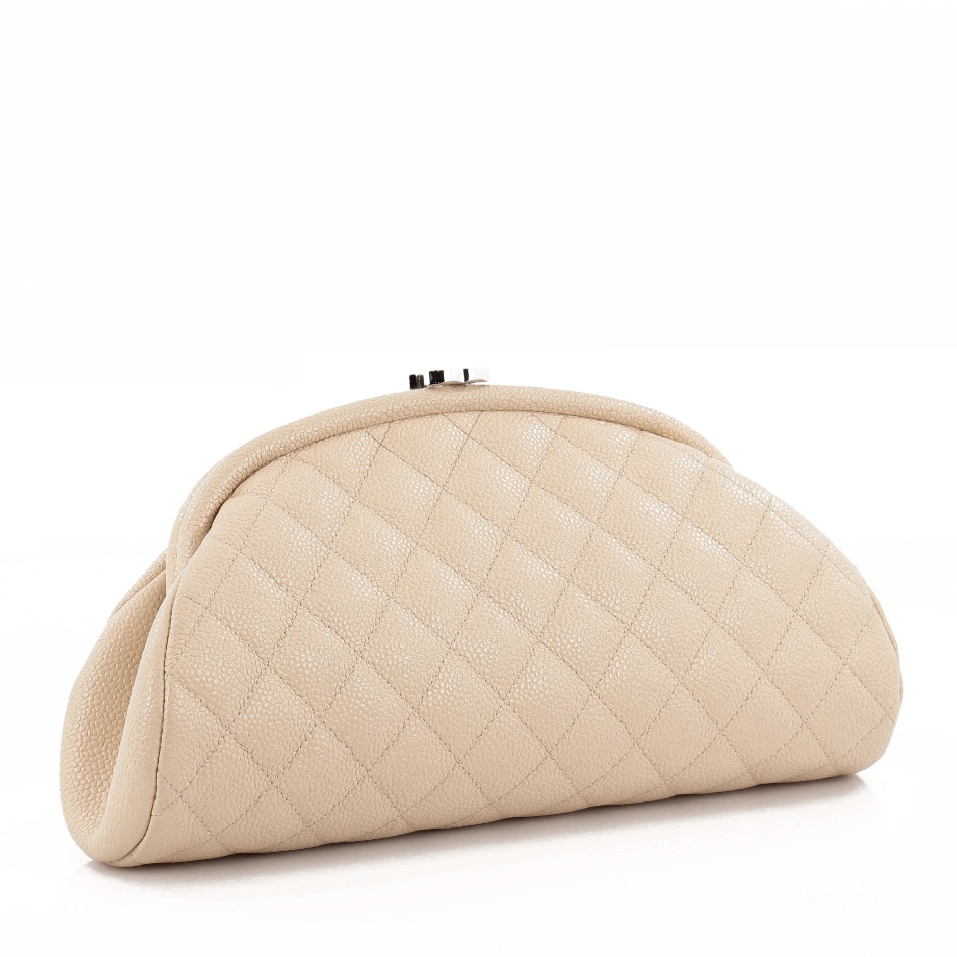 Timeless Clutch Quilted Caviar