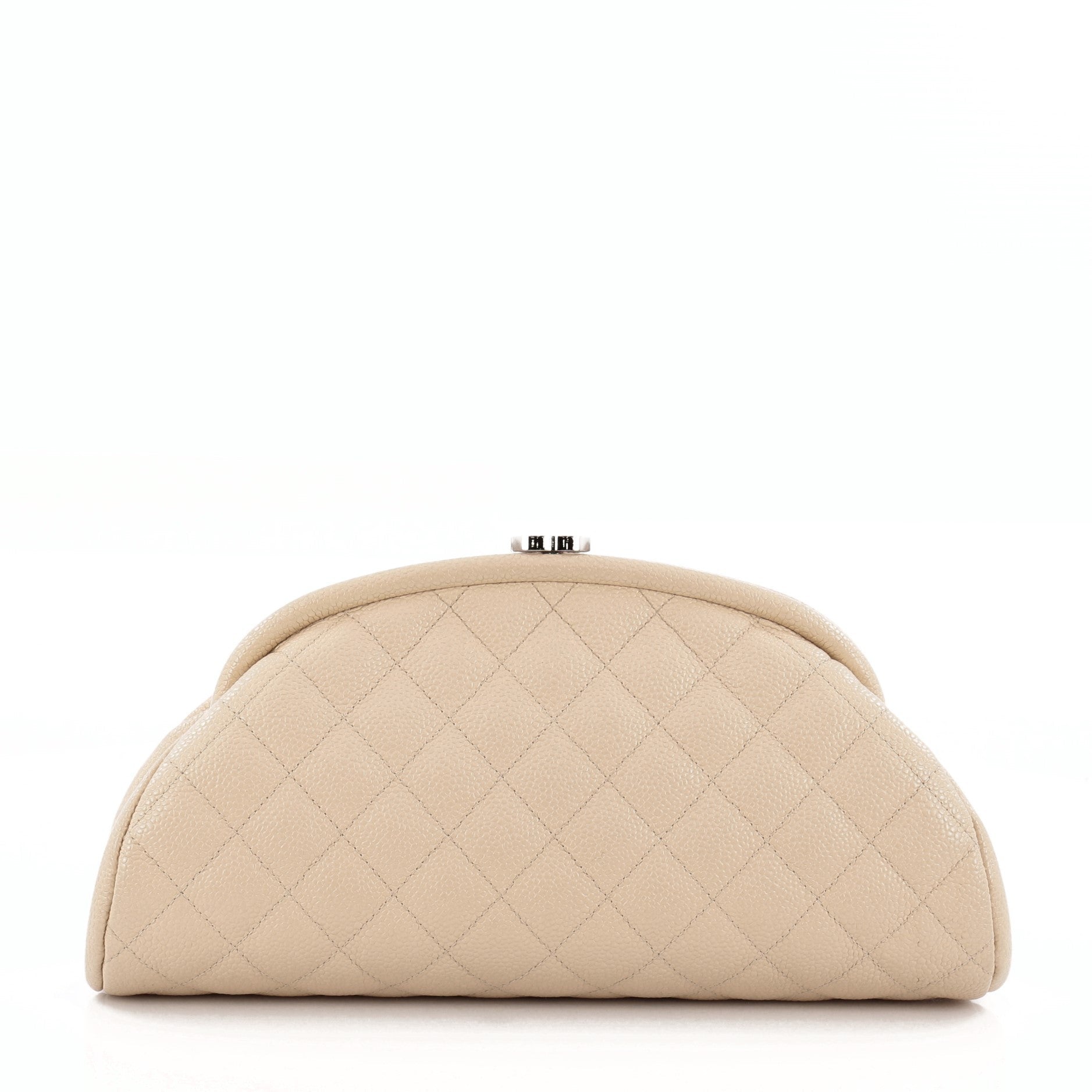 Timeless Clutch Quilted Caviar