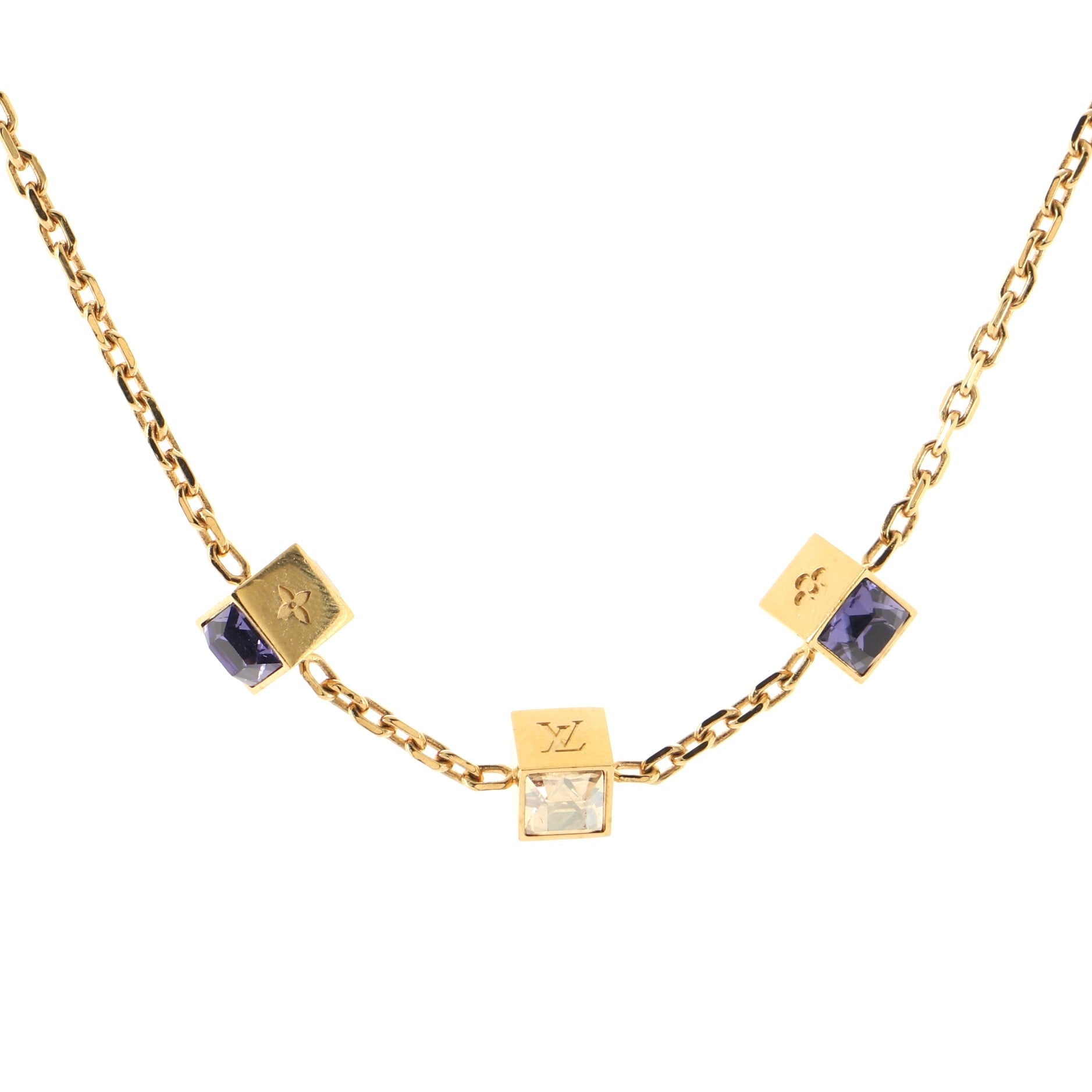 Gamble Short Necklace Metal with Crystal