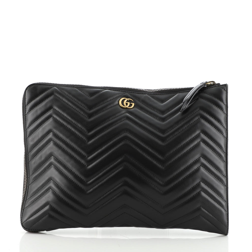 GG Marmont Portfolio Clutch Matelasse Leather