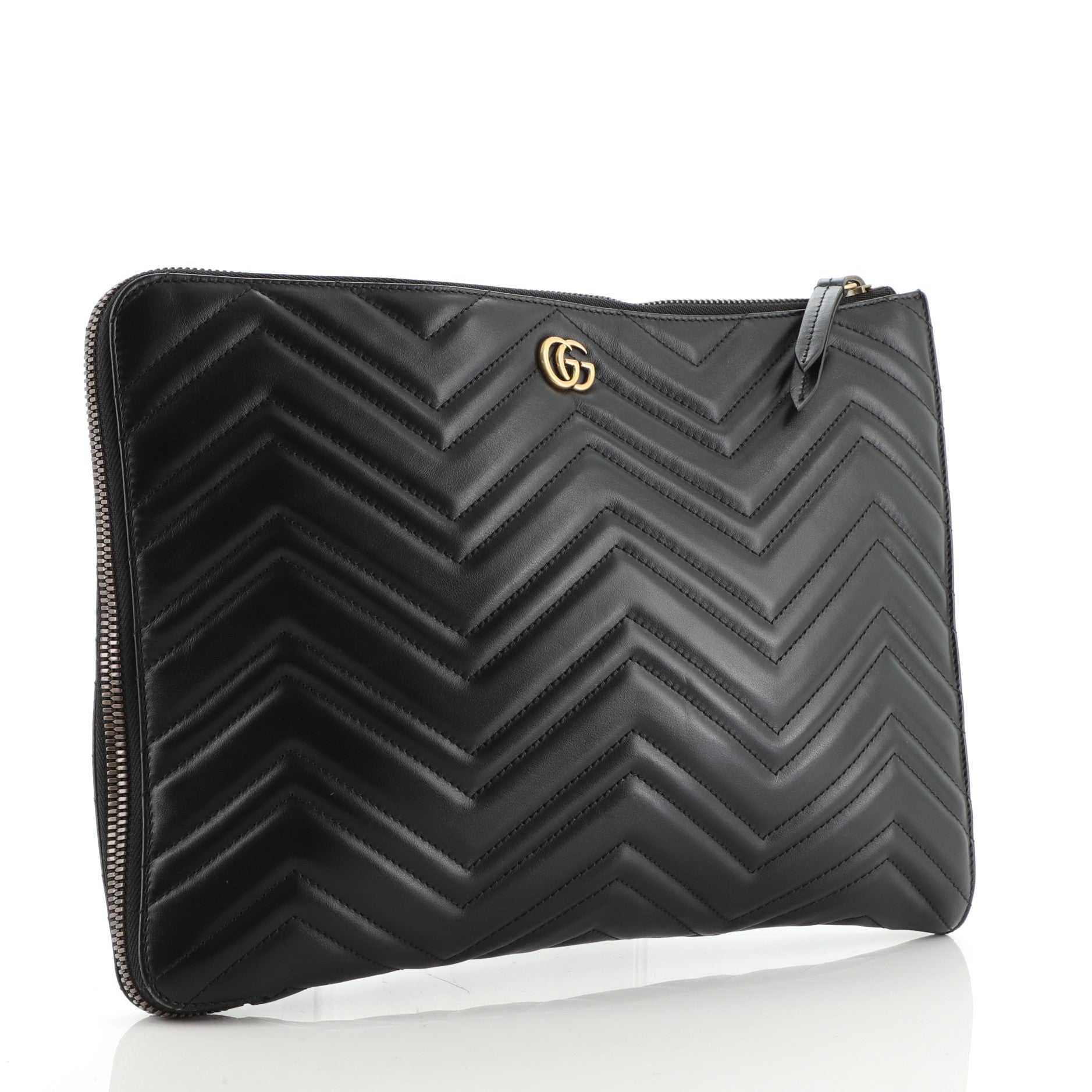 GG Marmont Portfolio Clutch Matelasse Leather