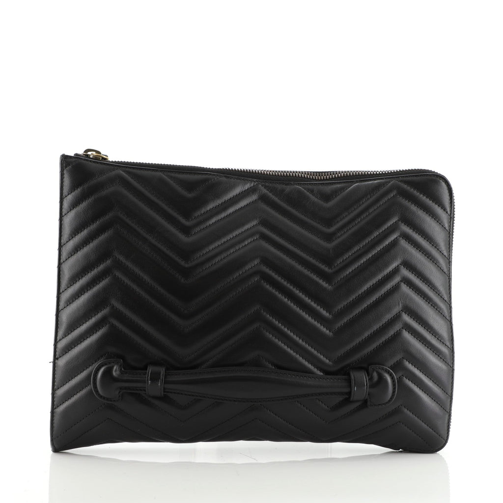 GG Marmont Portfolio Clutch Matelasse Leather
