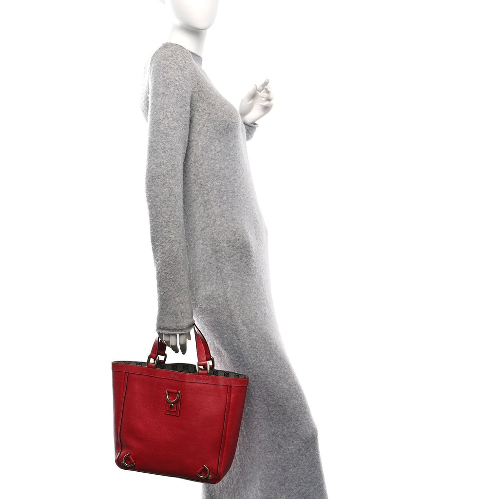 Calfskin Small Abbey Tote Red