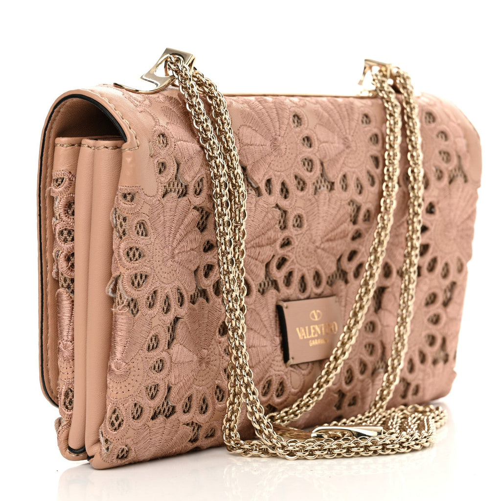 Nappa Lace Girello Flap Blush
