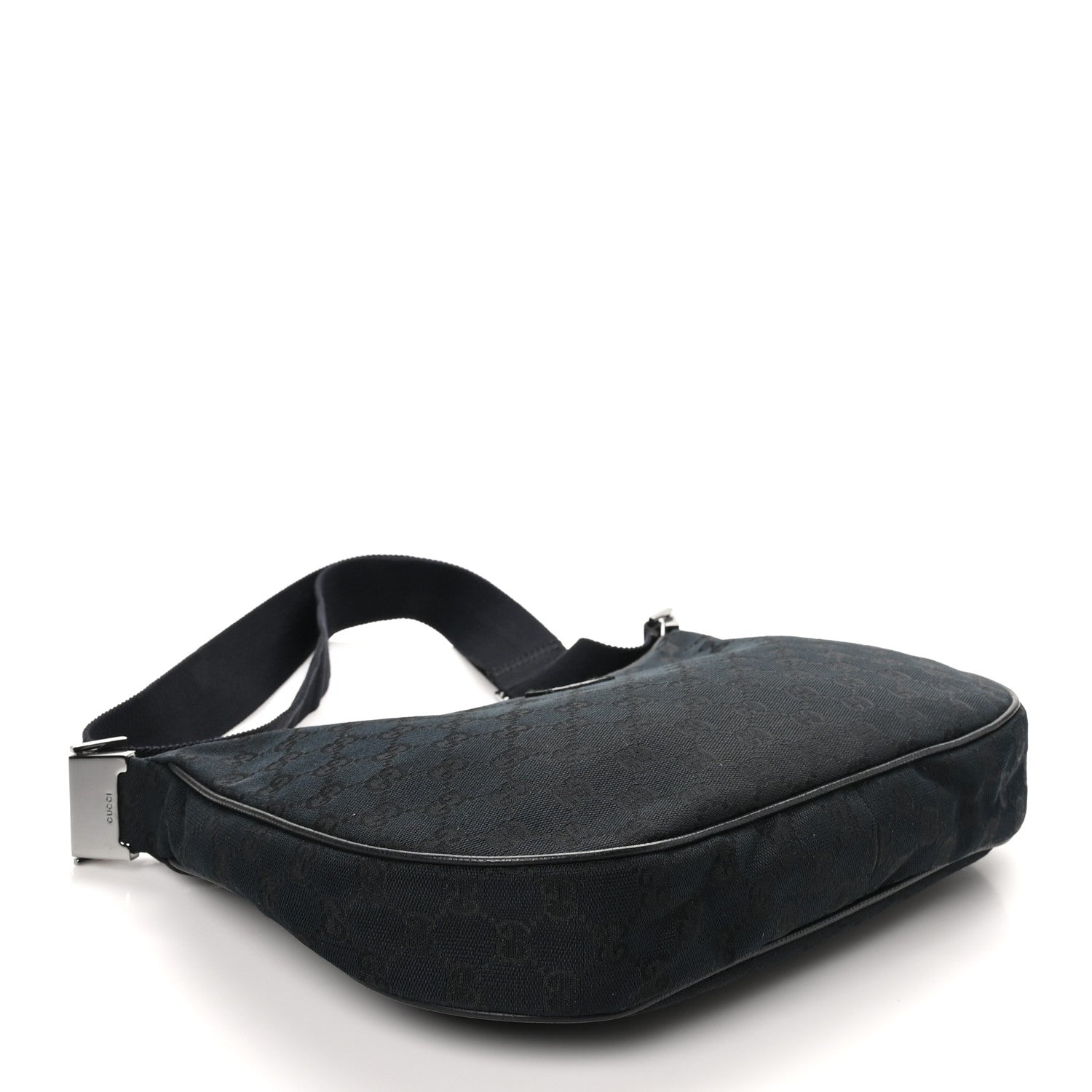 Monogram Medium Half Moon Hobo Black
