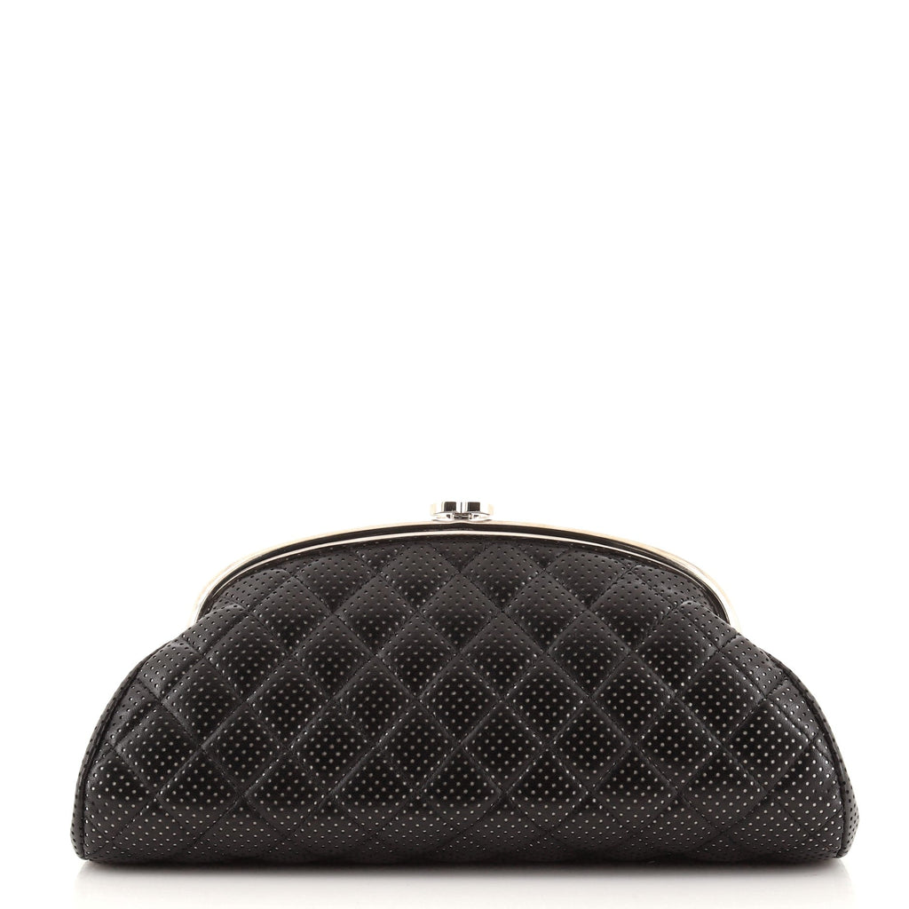 Timeless Clutch Quilted Perforated Lambskin