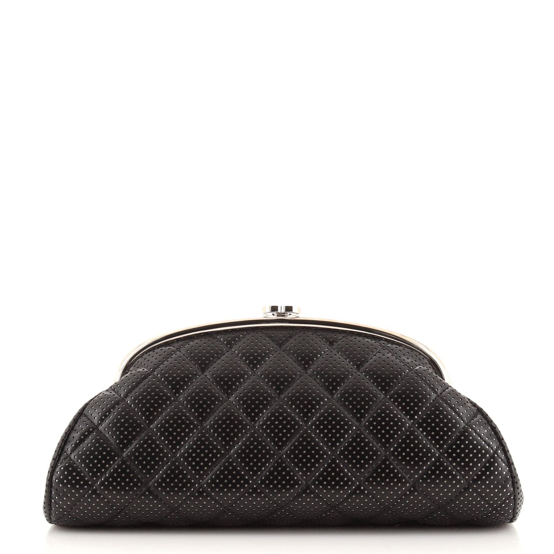 Timeless Clutch Quilted Perforated Lambskin