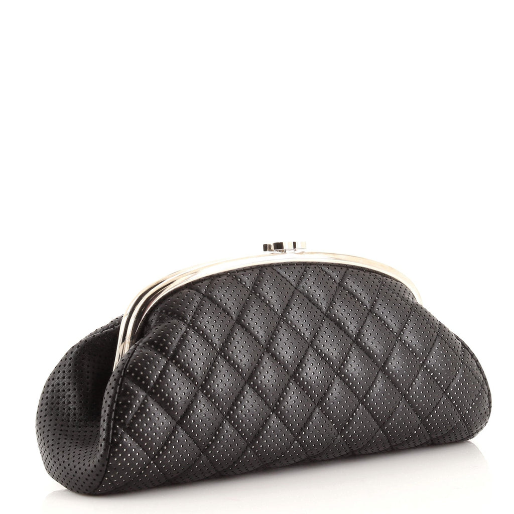 Timeless Clutch Quilted Perforated Lambskin
