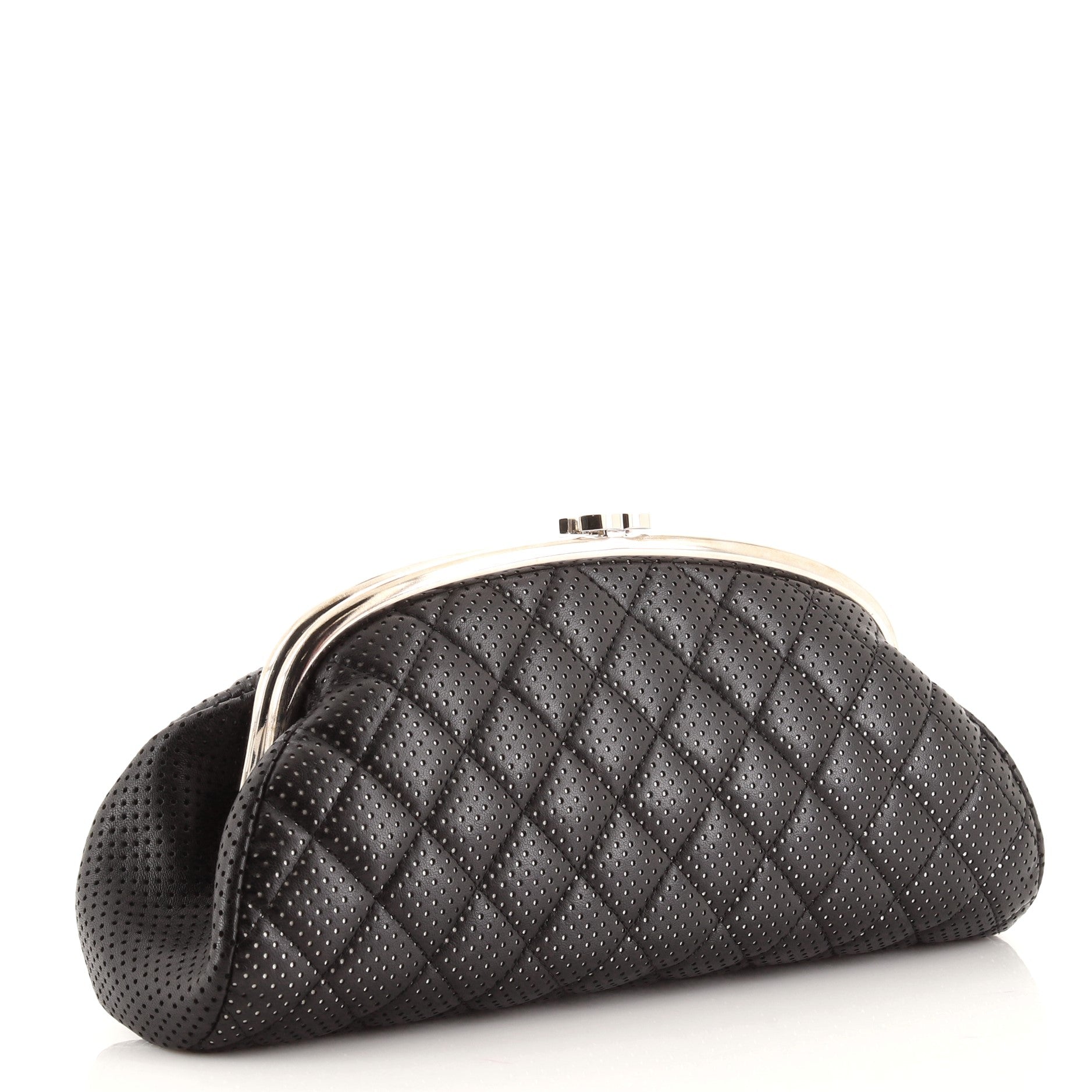 Timeless Clutch Quilted Perforated Lambskin