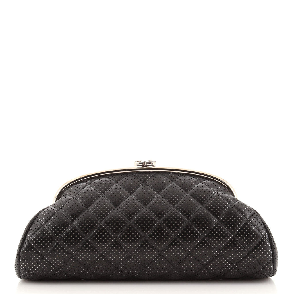 Timeless Clutch Quilted Perforated Lambskin