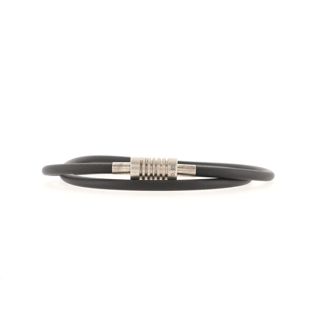 Paloma Picasso Groove Surfer Choker Necklace Rubber with Sterling Silver