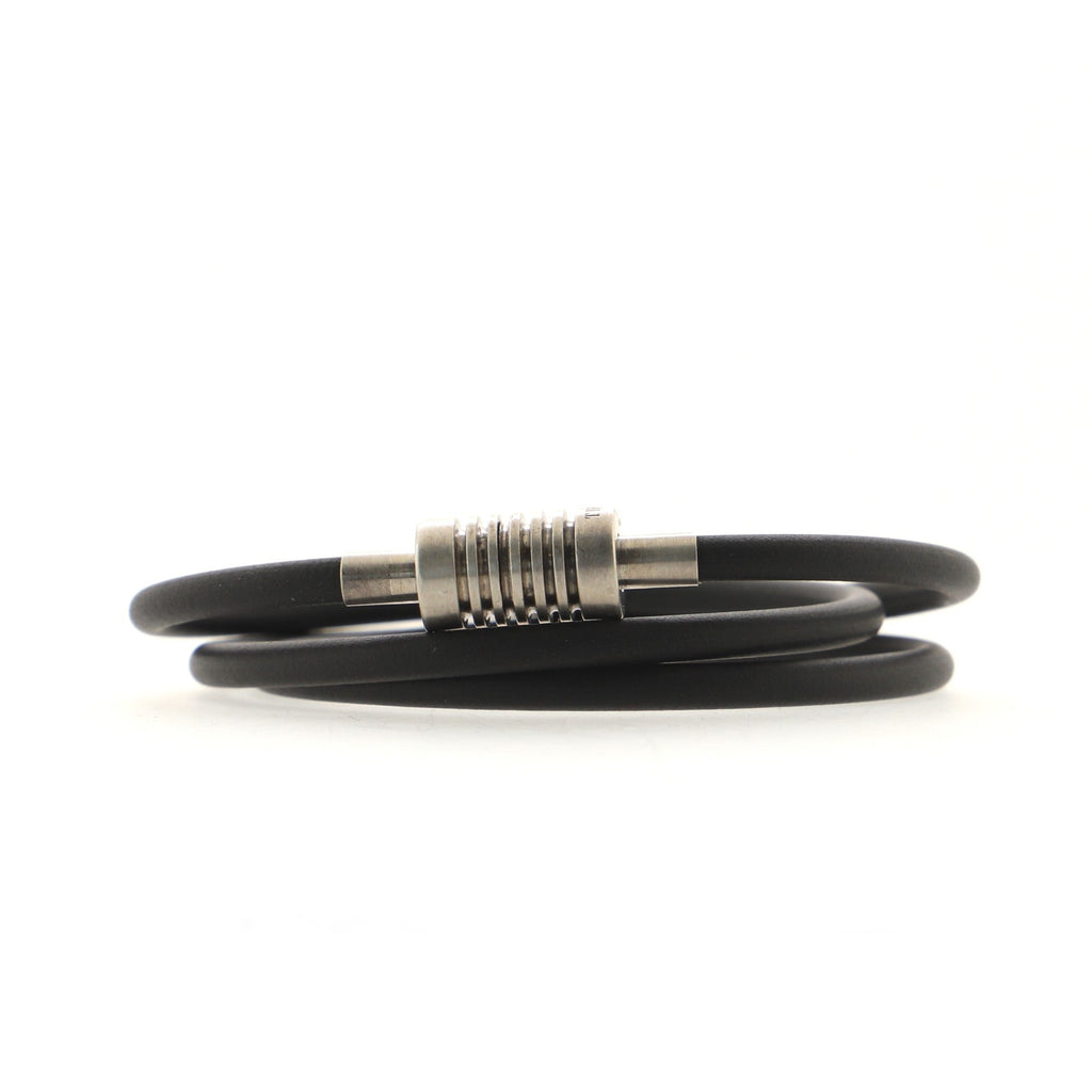 Paloma Picasso Groove Surfer Choker Necklace Rubber with Sterling Silver