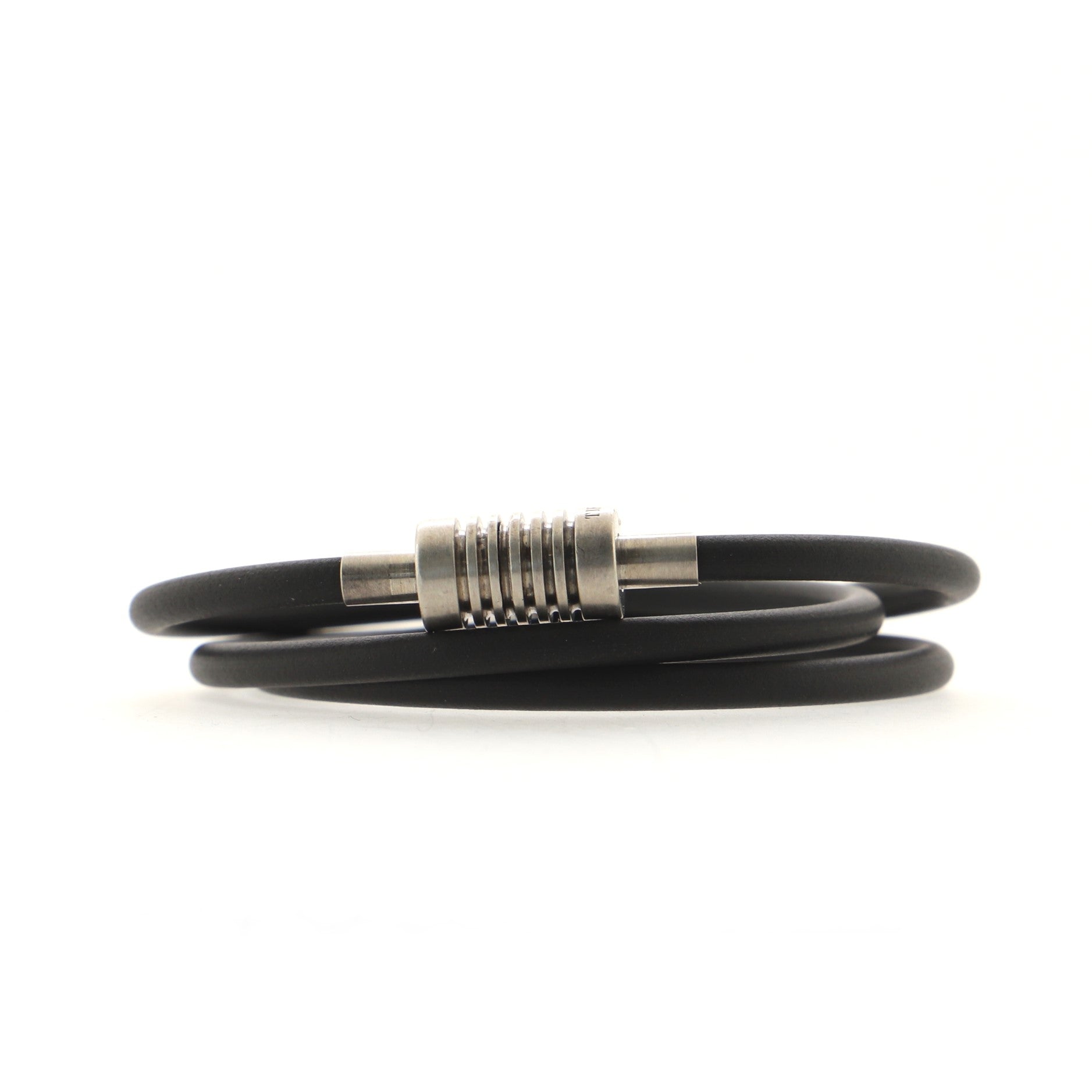 Paloma Picasso Groove Surfer Choker Necklace Rubber with Sterling Silver