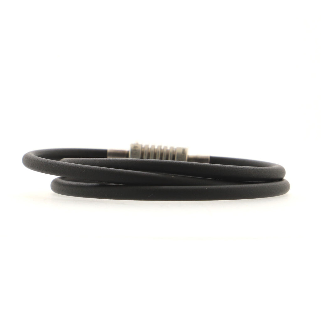 Paloma Picasso Groove Surfer Choker Necklace Rubber with Sterling Silver