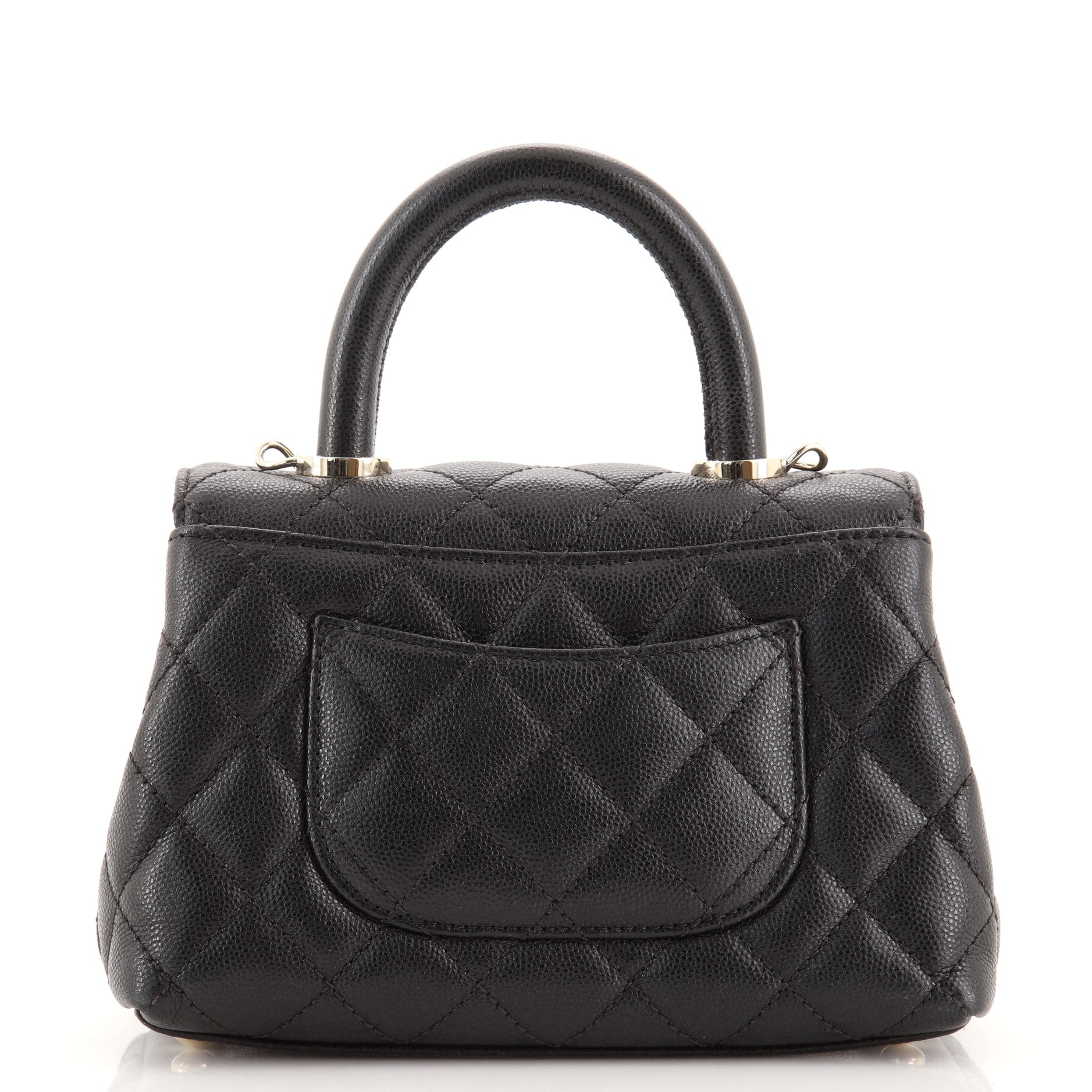 Coco Top Handle Bag Quilted Caviar Extra Mini