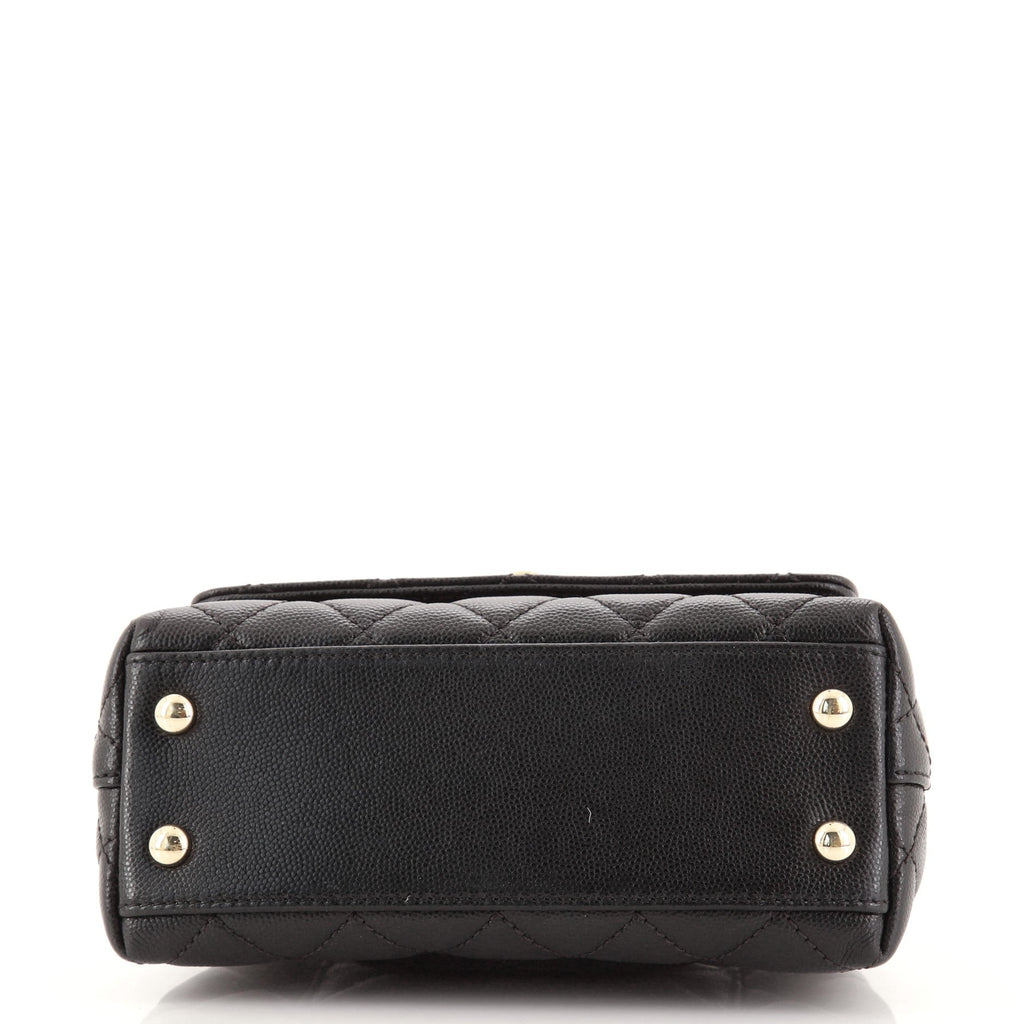 Coco Top Handle Bag Quilted Caviar Extra Mini