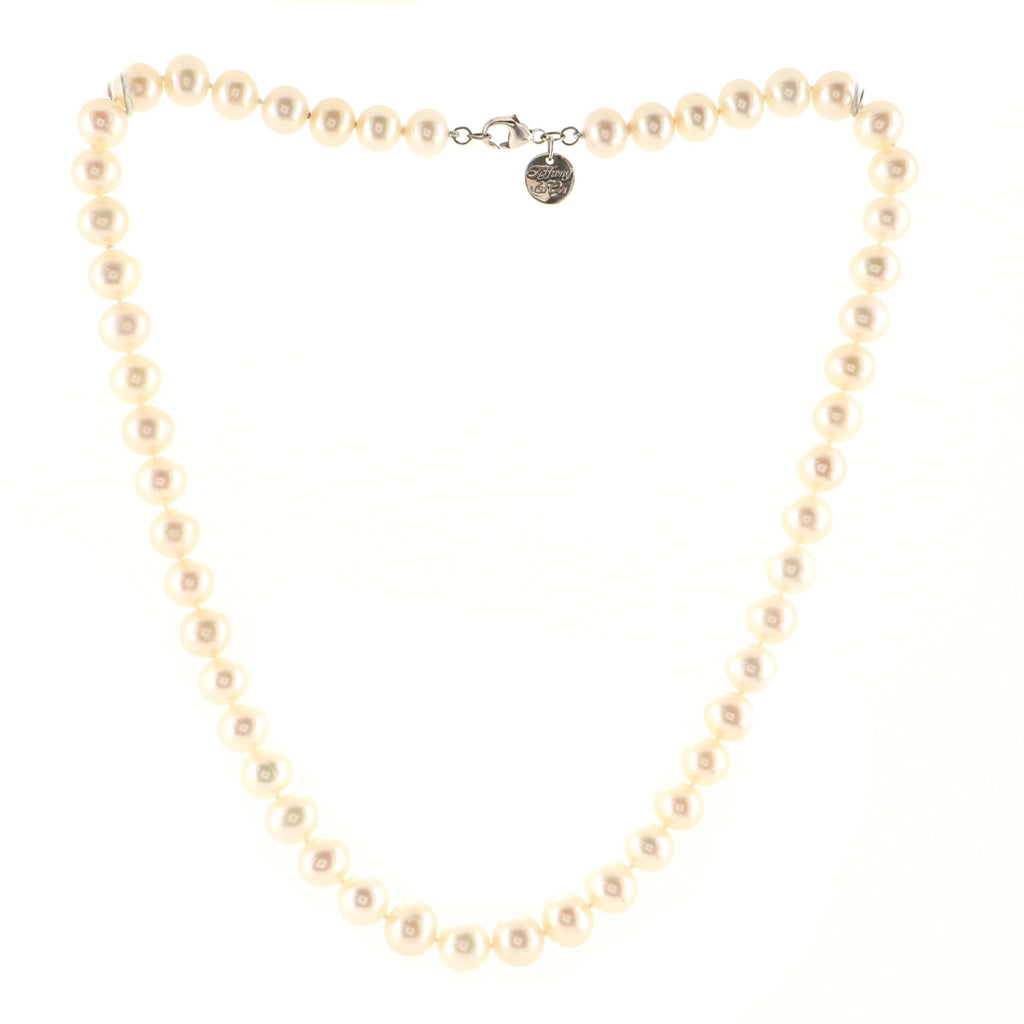 Ziegfeld Strand Necklace Freshwater Pearls with Sterling Silver 8-9mm
